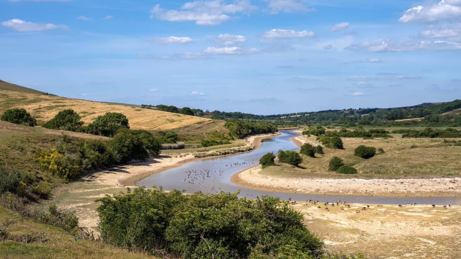 Cuckmere River East Sussex during 2022 drought