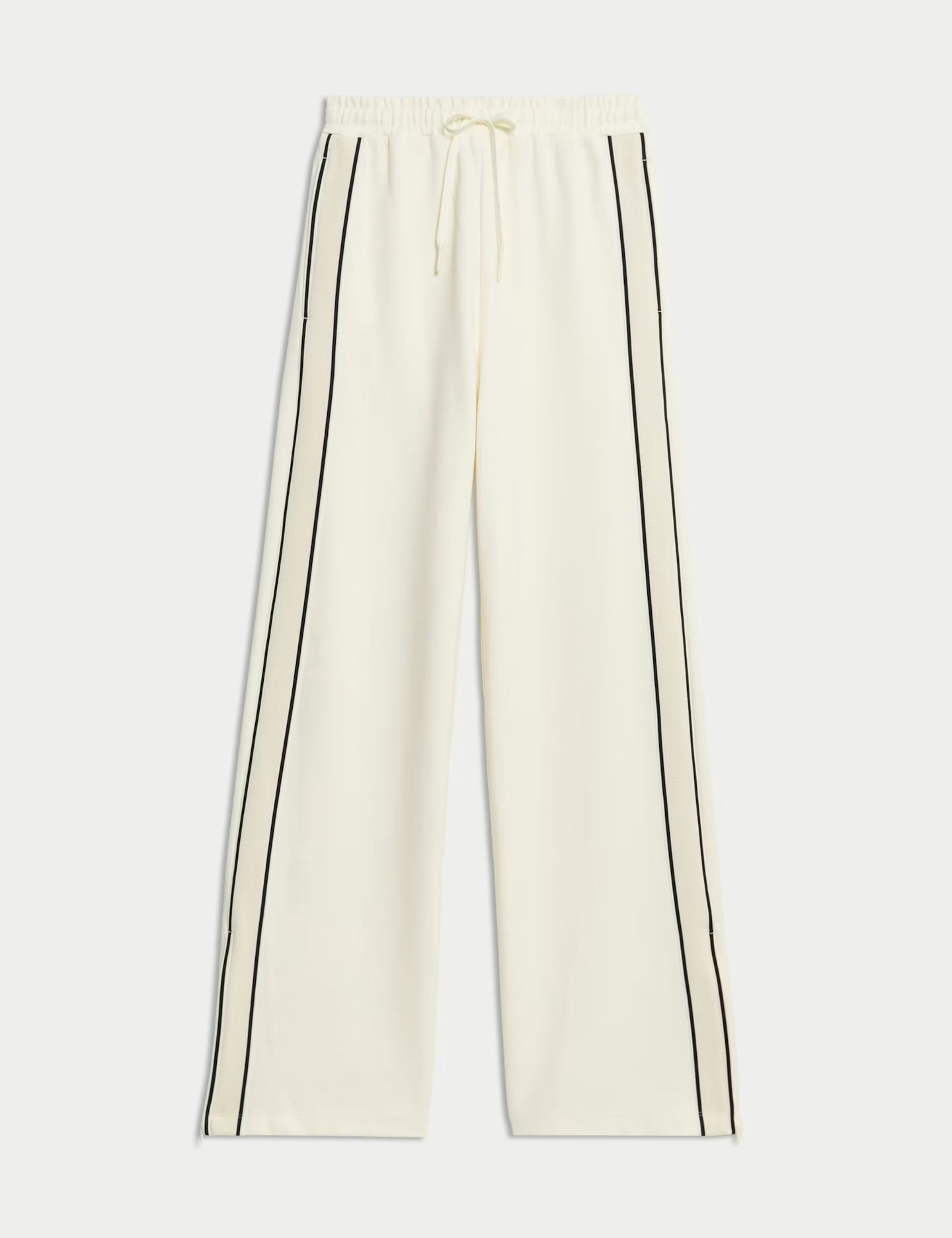 Image of the Jersey Side Stripe Wide Leg Trousers