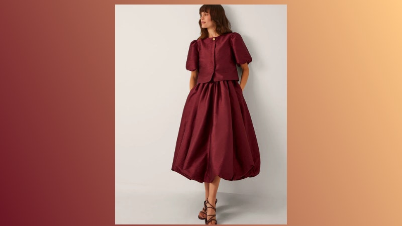 monsoon burgundy dress Buy Monsoon Red Sara Smocked Corduroy Midi Dress from Next Indonesia