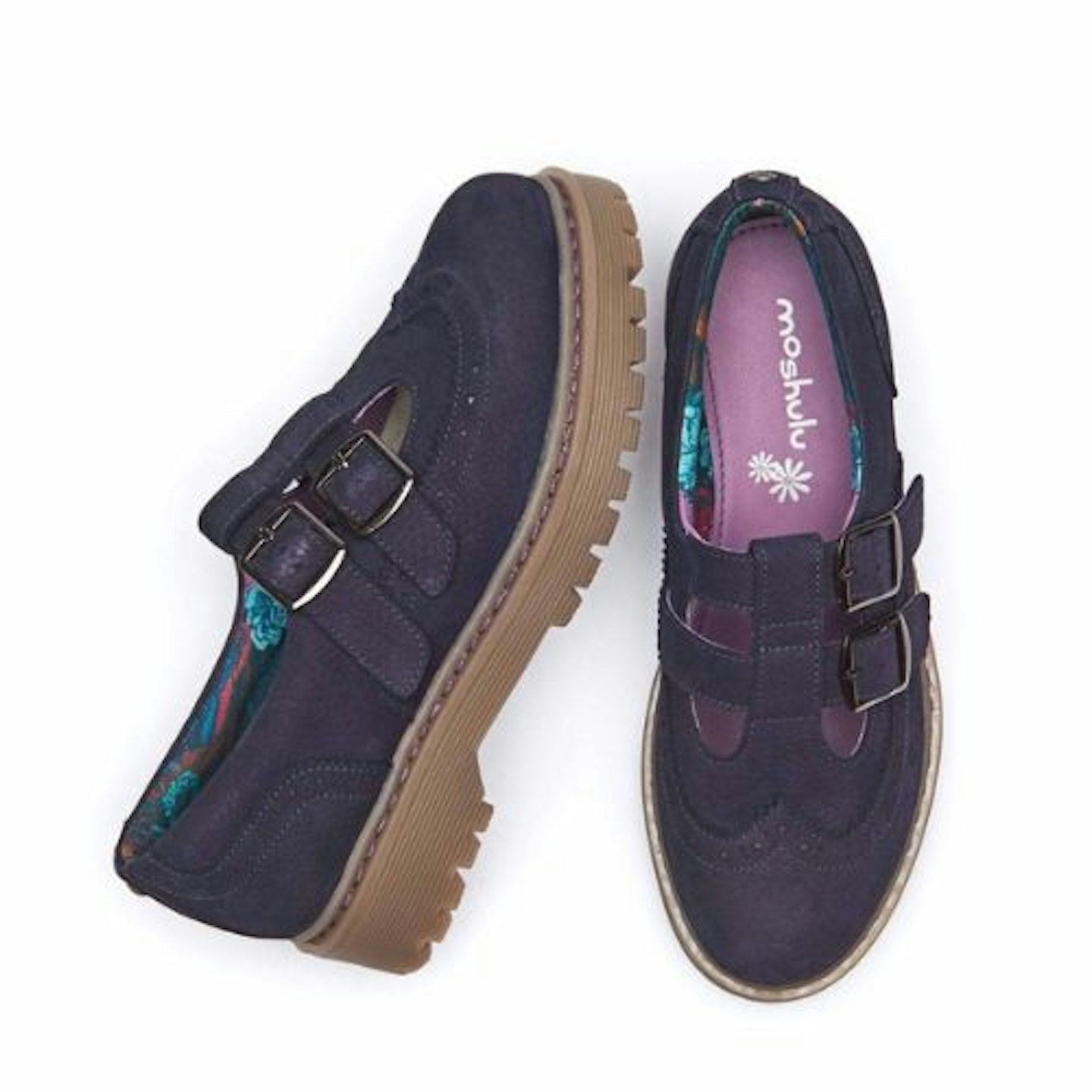 Moshulu Chunky nubuck leather Mary Jane shoes