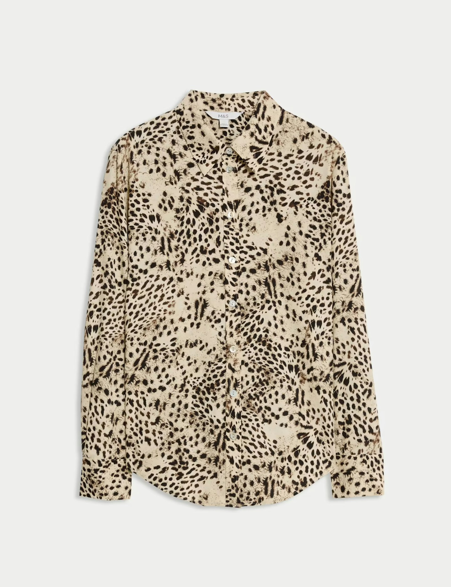 Image of the Printed Collared Button Through Shirt