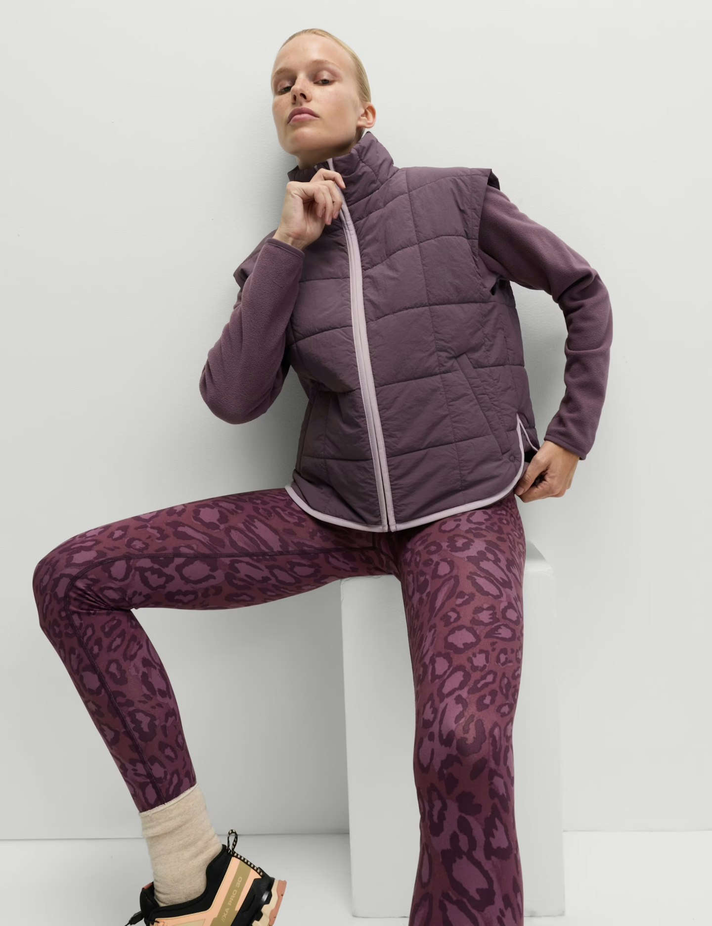 Image of the Quilted Funnel Neck Gilet