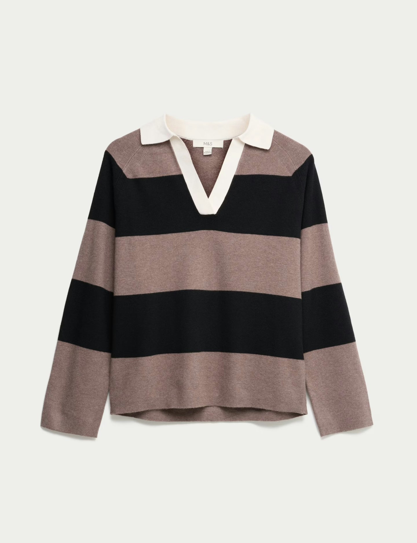 Image of the Soft Touch Striped Knitted Rugby Top