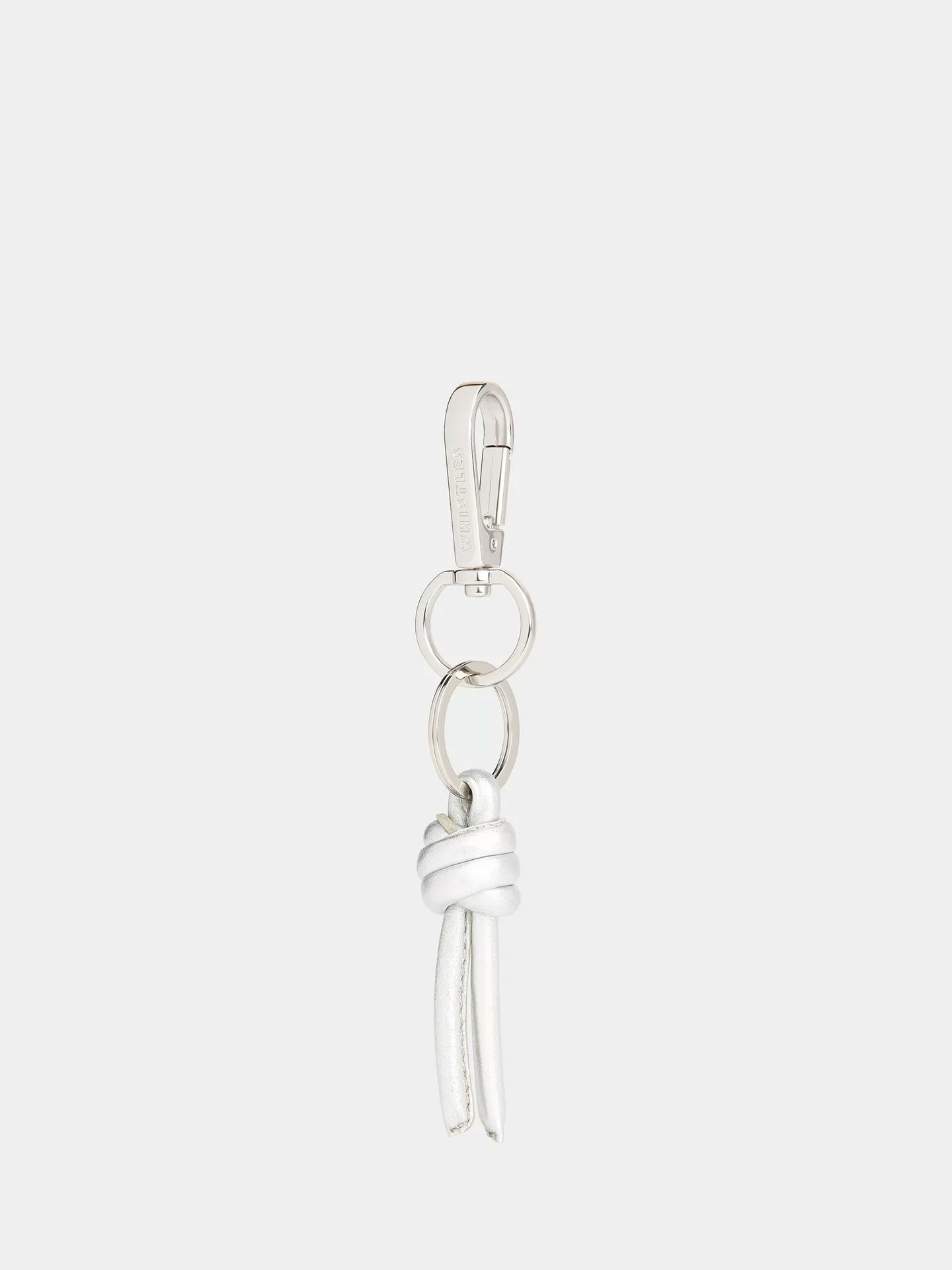 Image of the Whistles Leather Knotted Keyring