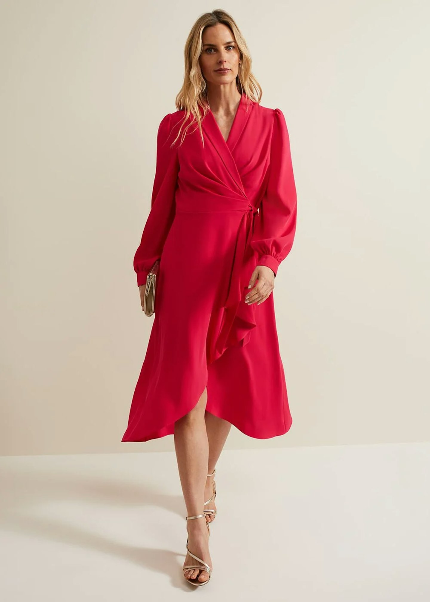 Image of the Phase Eight Philippa Long Sleeve Midi Dress