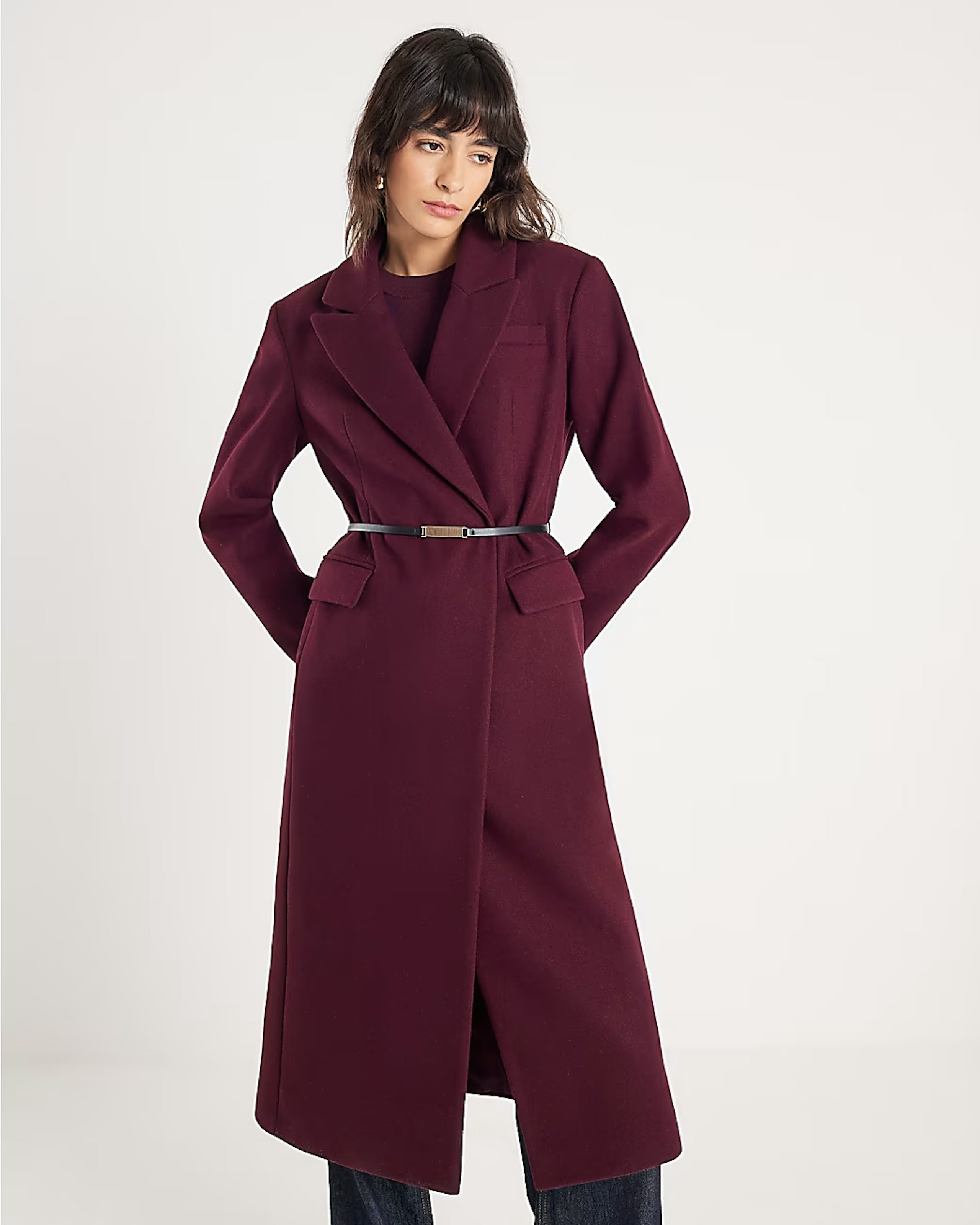 Image of the River Island Red Tailored Belted Coat