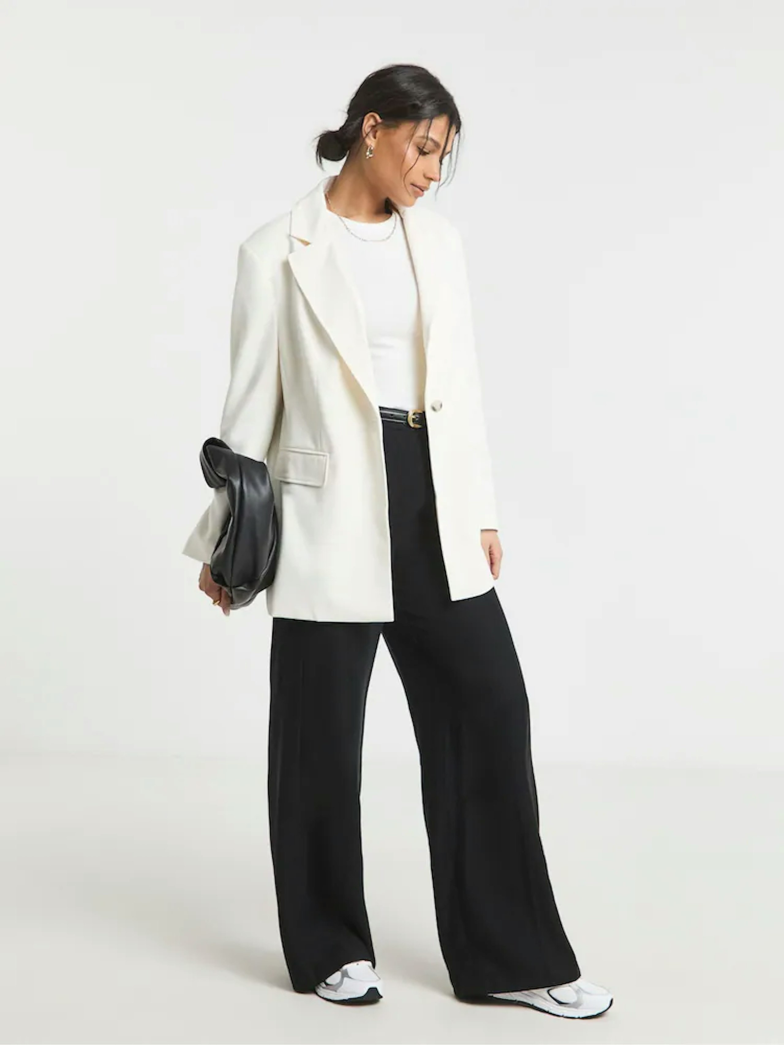 Image of the Simply Be White Oversized Single Breasted Blazer