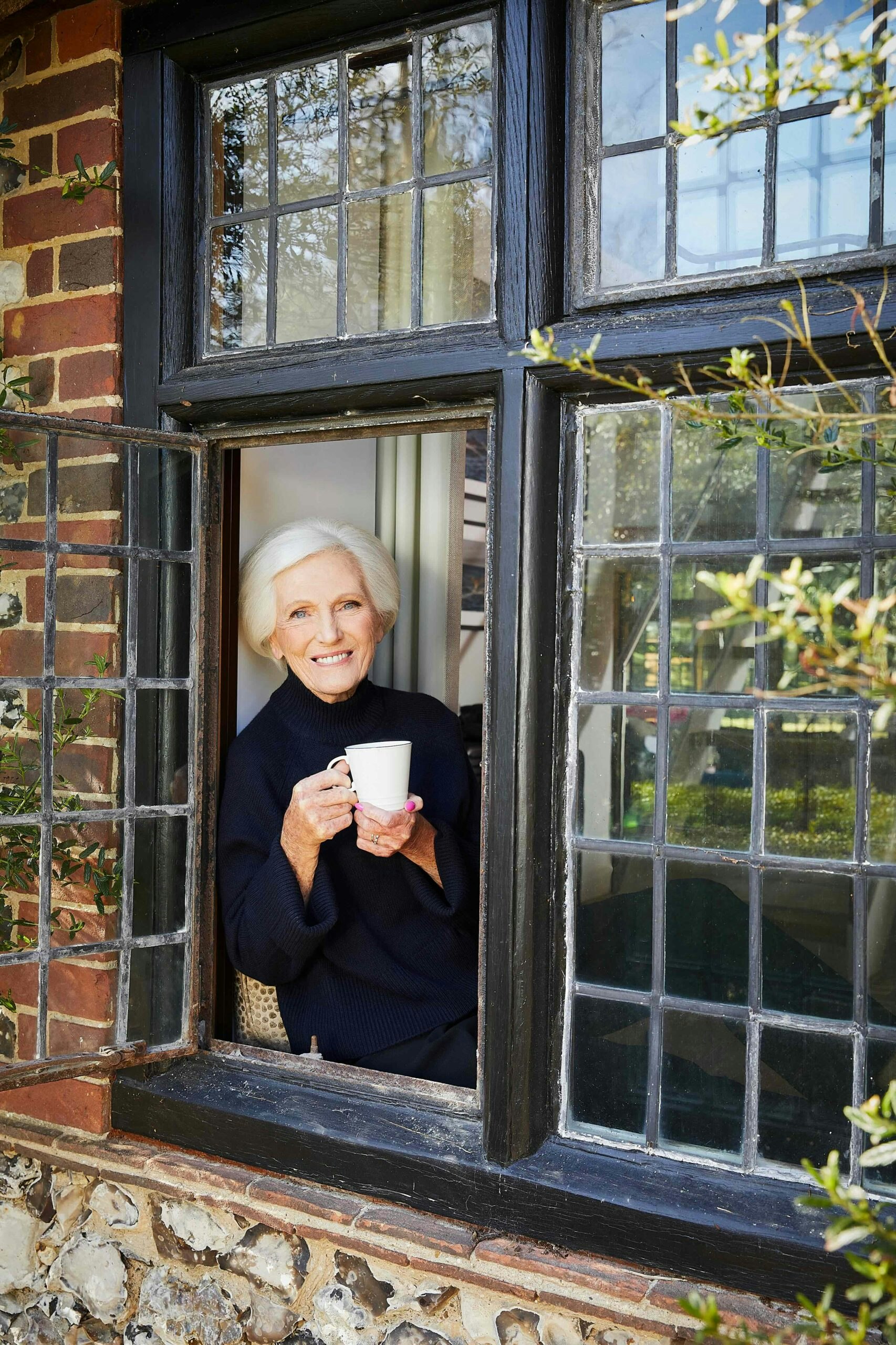 Mary Berry Portrait at 90 years old Mary Berry cup of tea