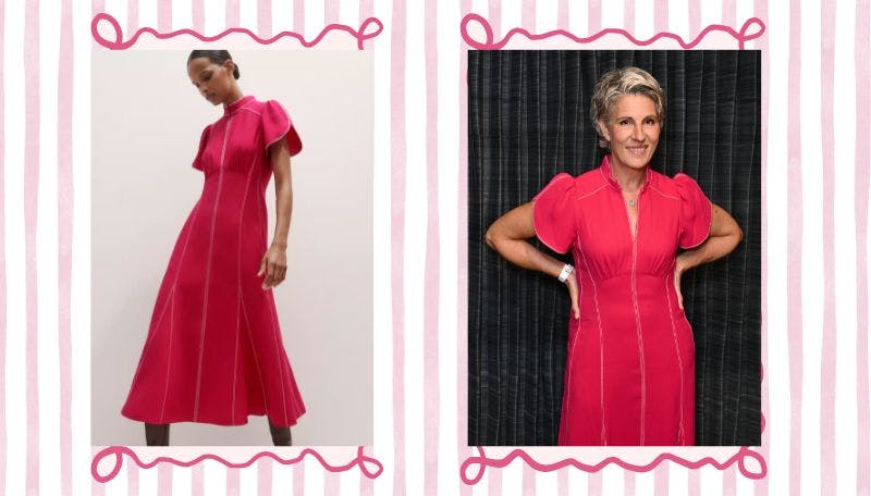 Where to shop Riot Women star Tamsin Greig's pink dress