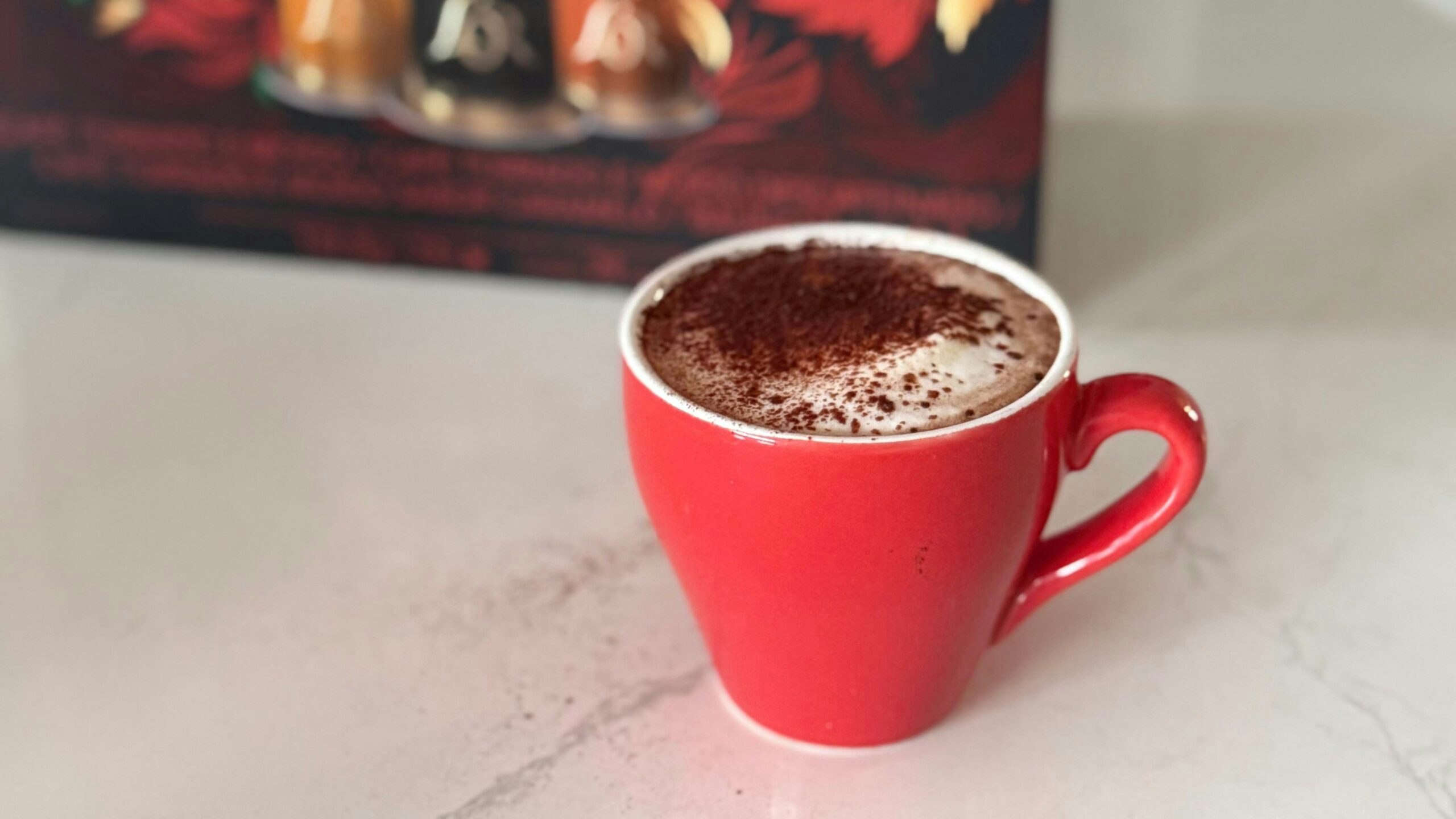Mocha in red cup