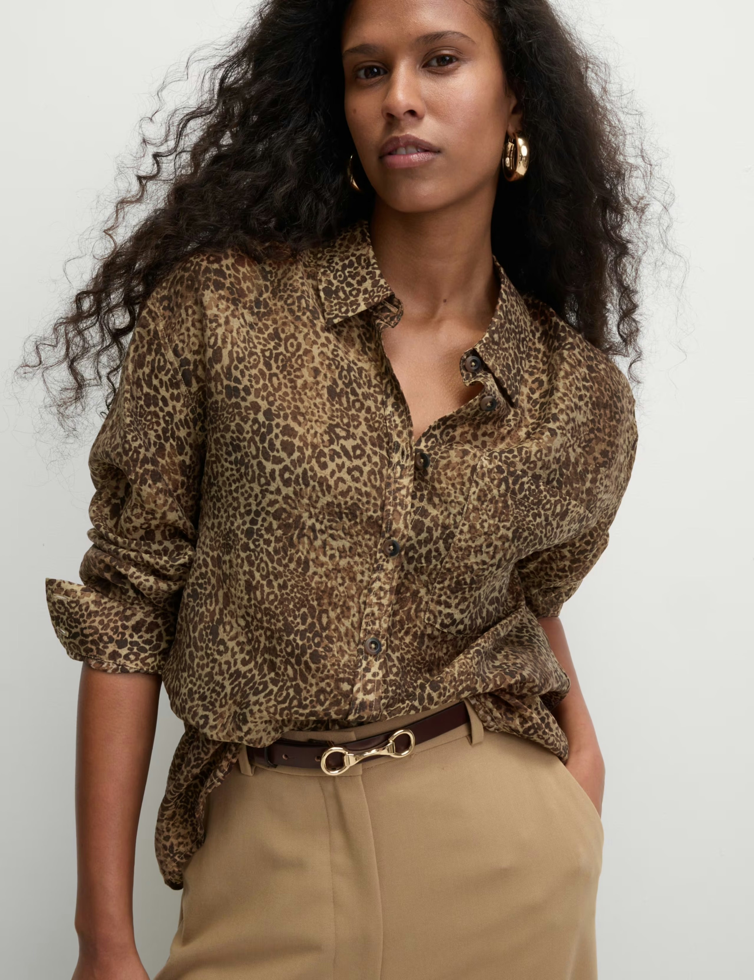 Image of the Lyocell Rich Button Through Shirt