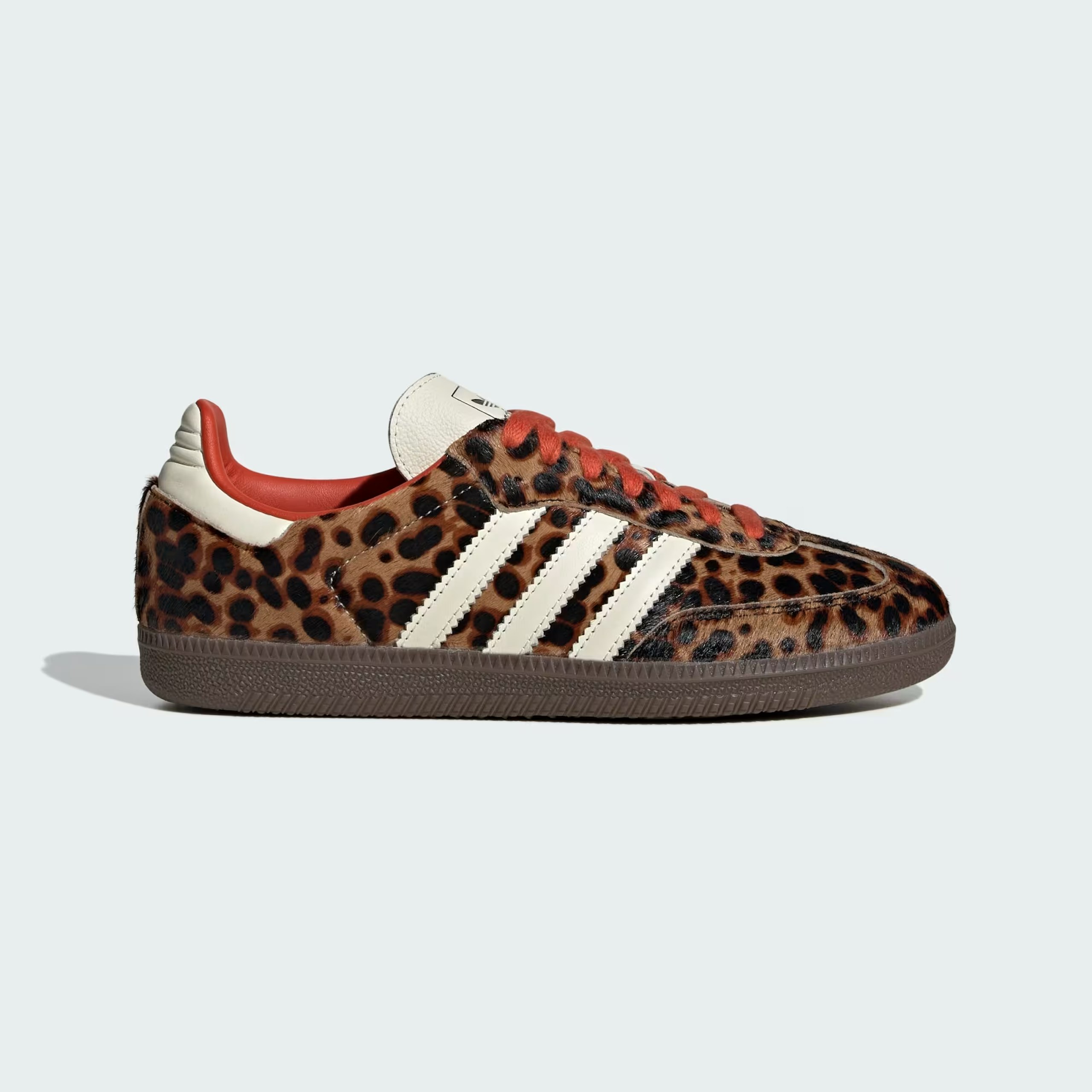 Image of the adidas Originals samba trainers in leopard print - BROWN