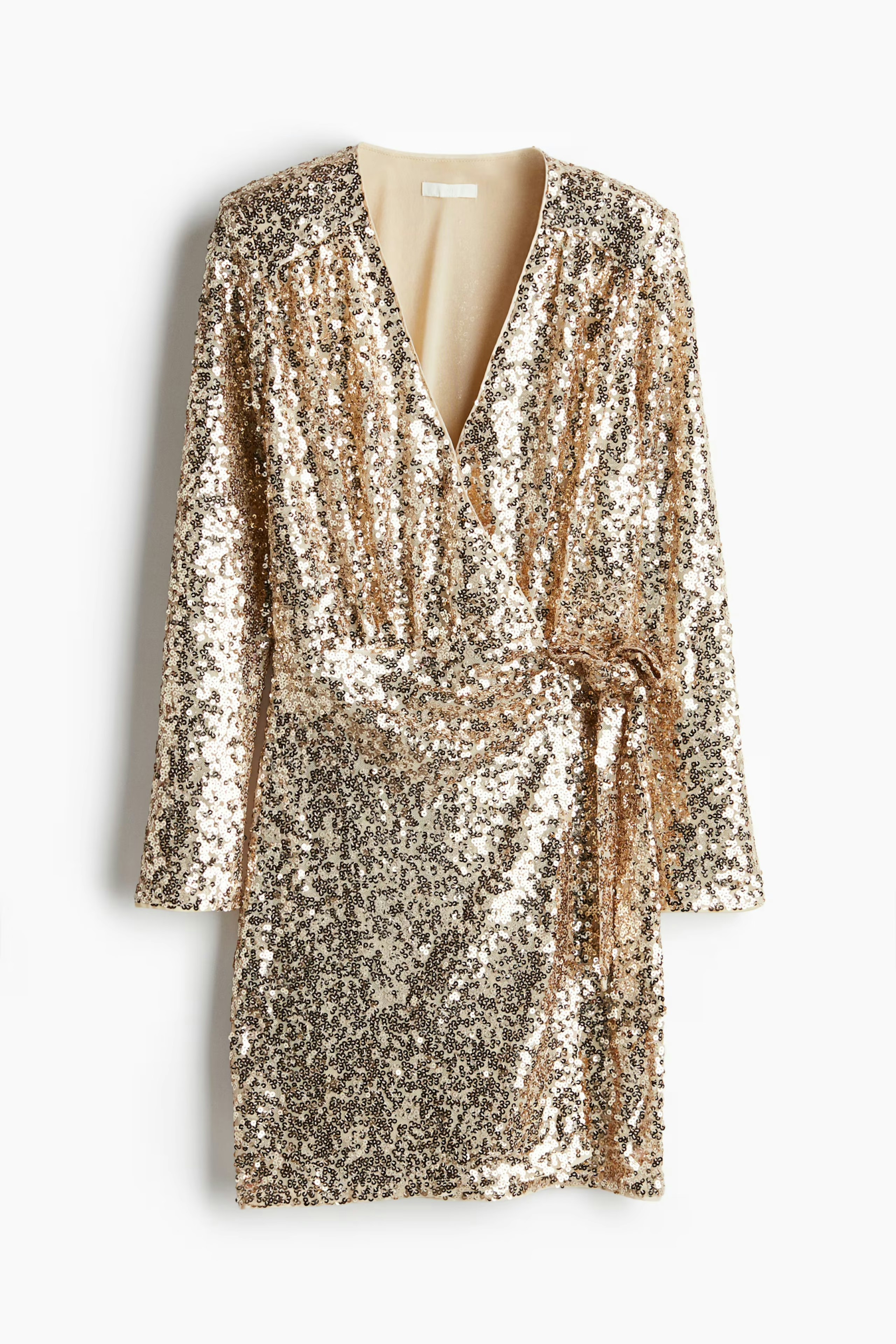 Image of the H&M Sequined Wrap Dress