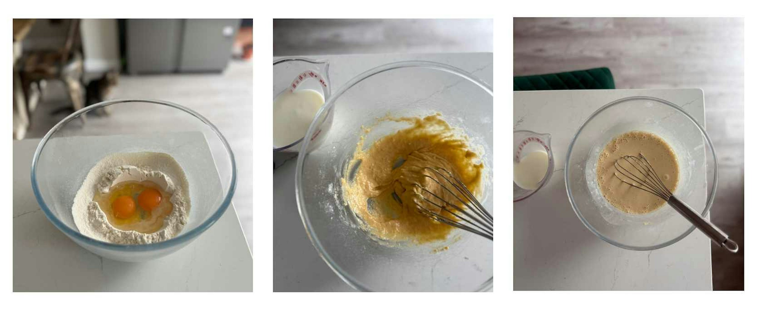 Crepe pancake steps
