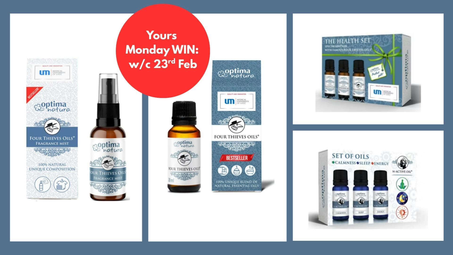 WIN: Optima Natura aromatherapy bundle x3