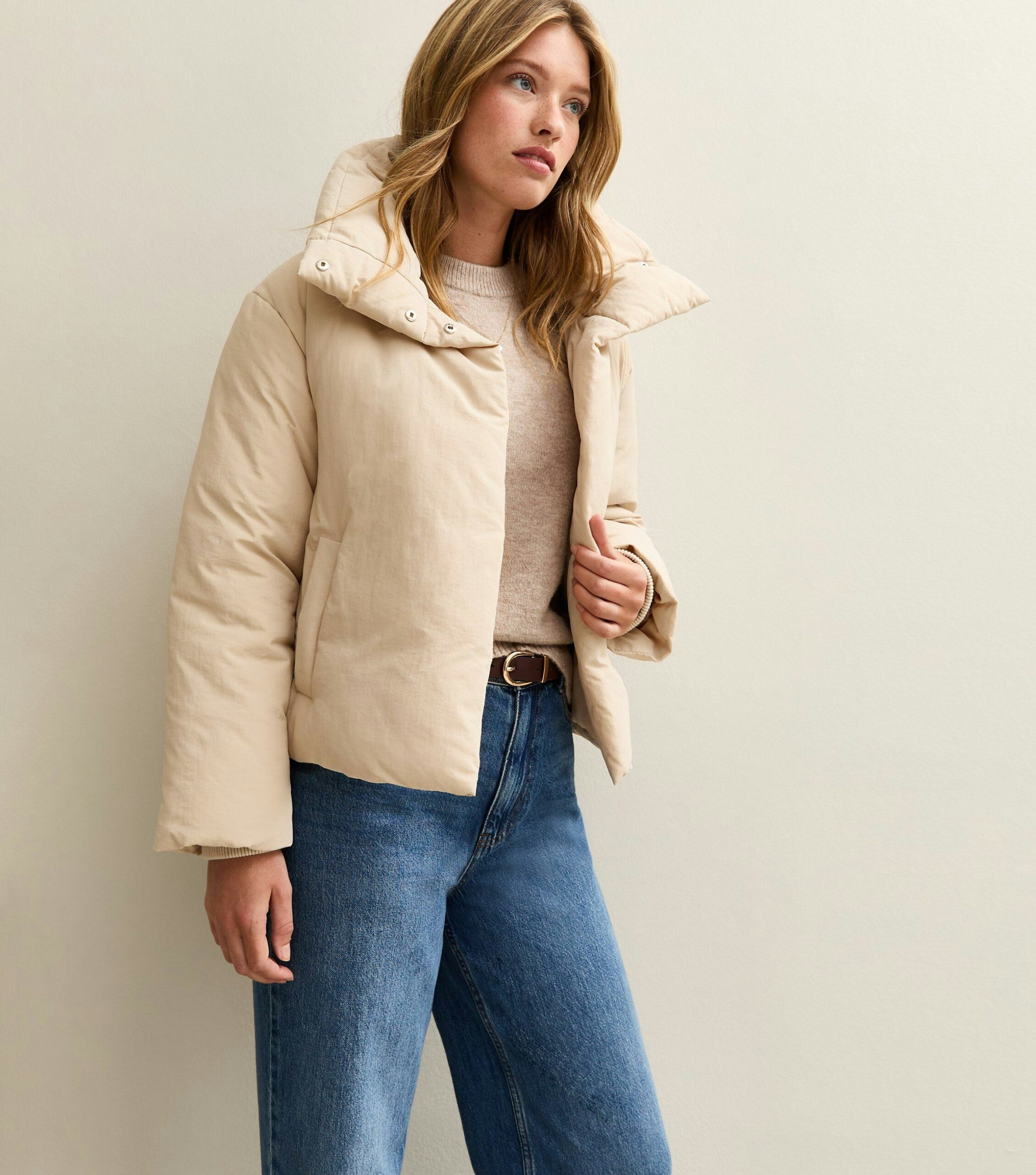 New Look Off White Duvet Short Puffer Jacket