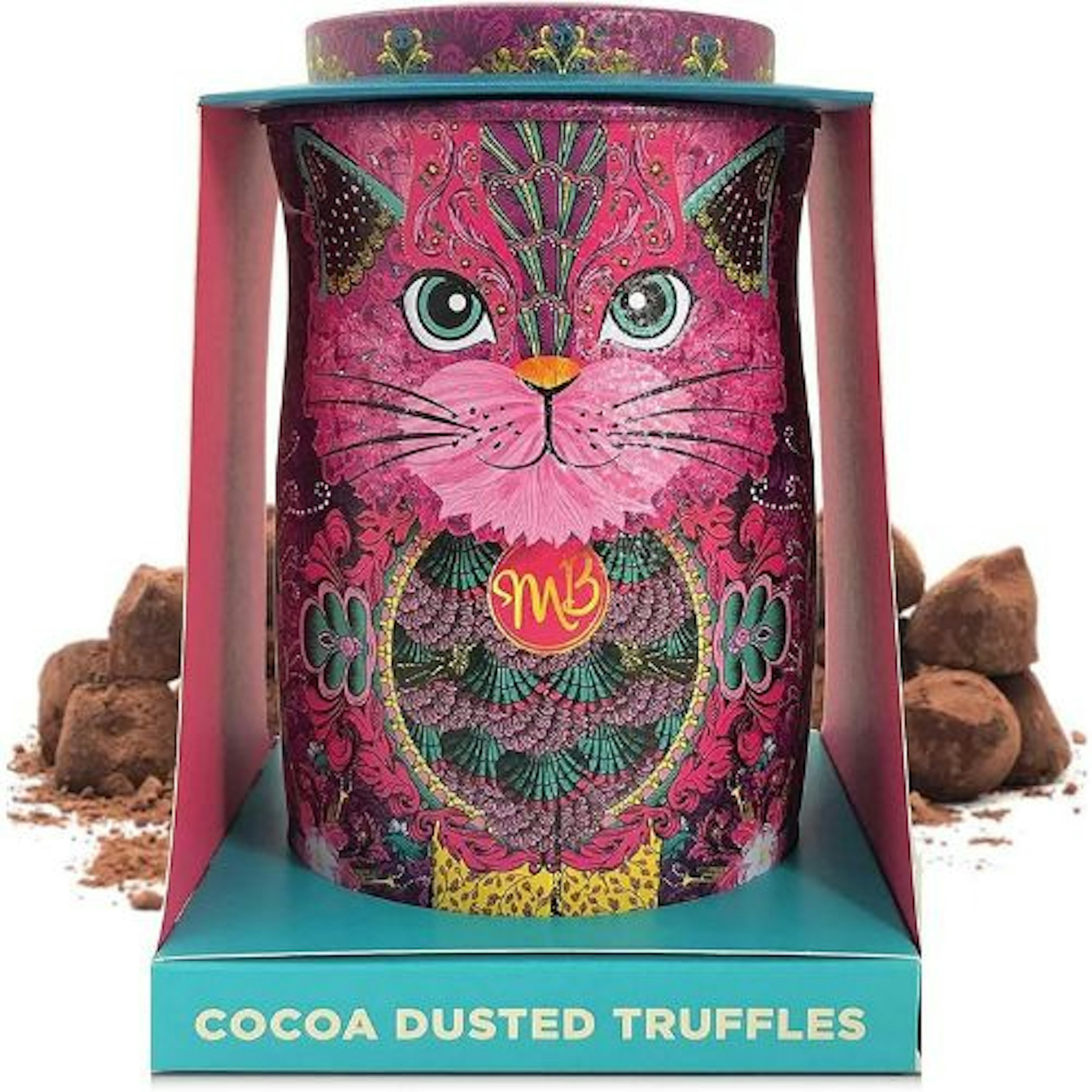 Monty Bojangles Cocoa Dusted Chocolate Truffles Cat Tin