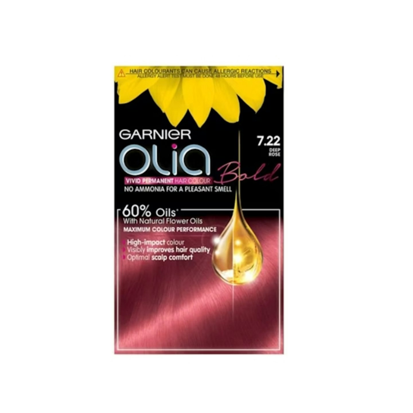 Garnier Olia Bold 7.22 Deep Rose Permanent Hair Dye