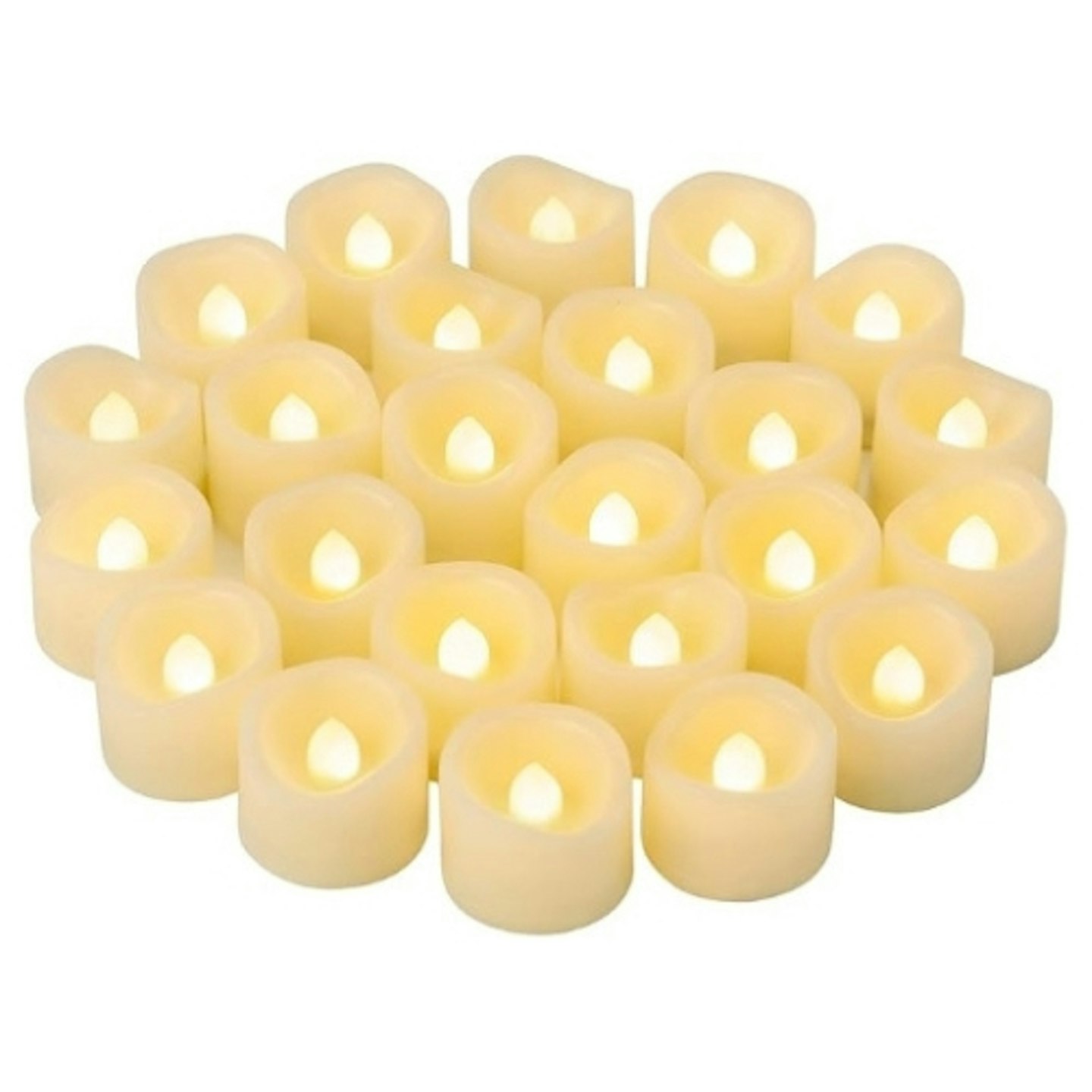 Candle Idea 24 PCS LED Flameless Flickering Tea Lights