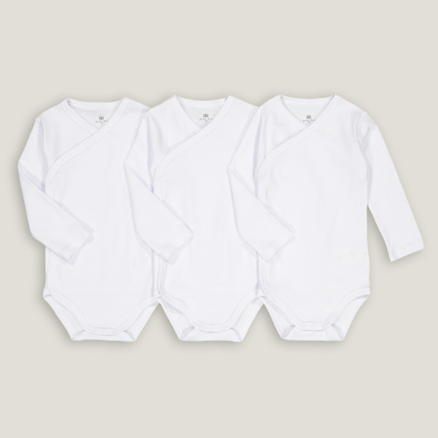 La Redoute Pack of 3 Newborn Bodysuits in Cotton, Prem-2 Years