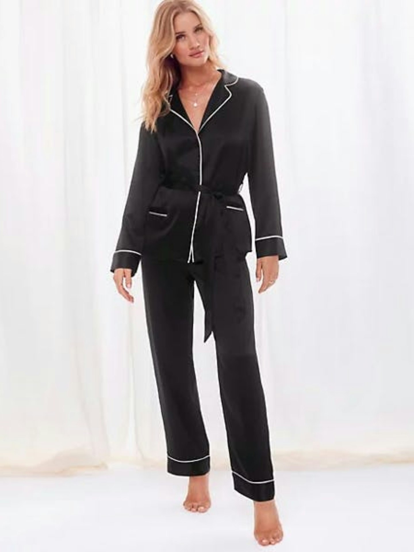 Pure Silk Tie Waist Pyjama Set