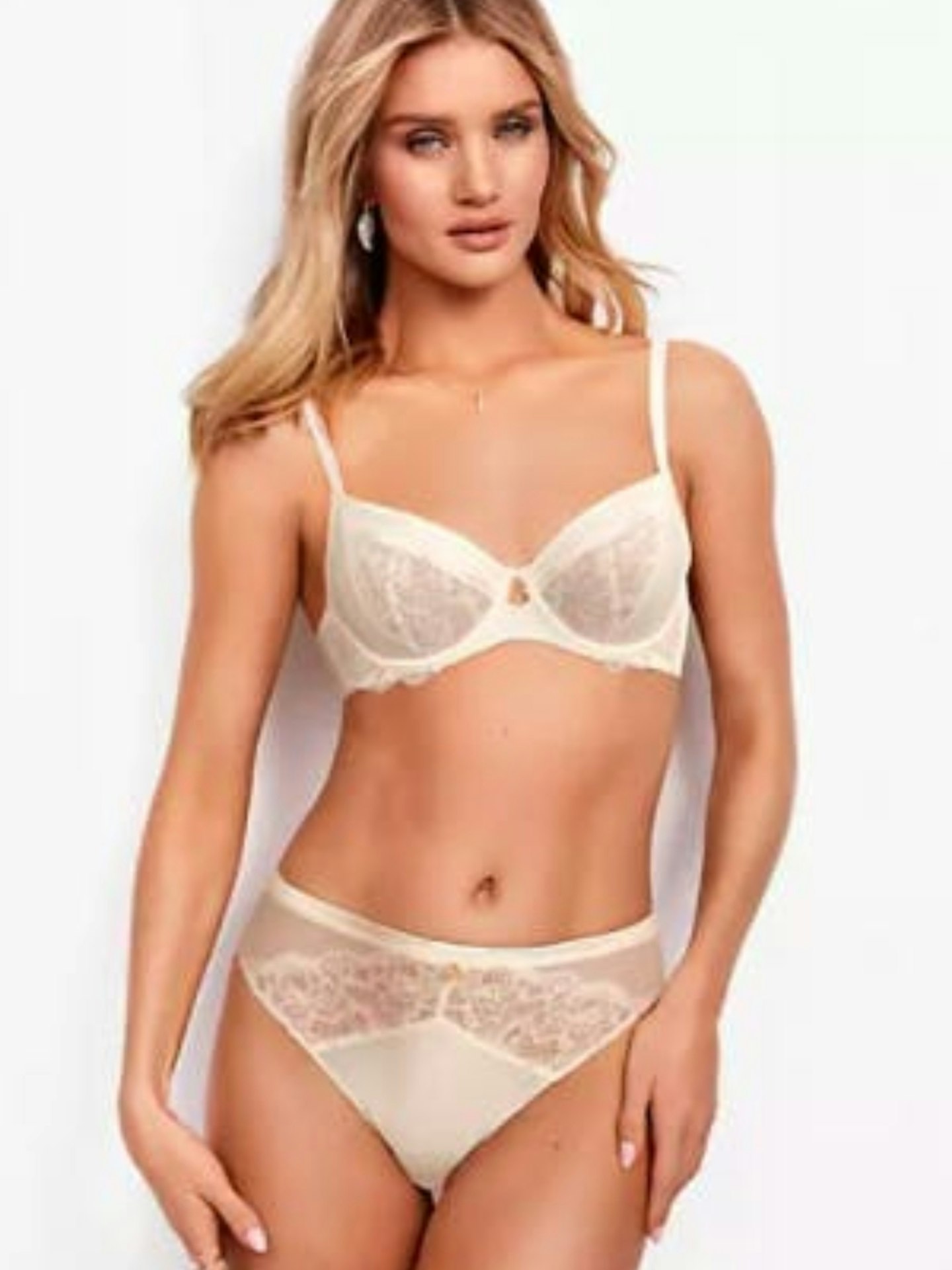 Silk & Lace Non-Padded Balcony Bra Set
