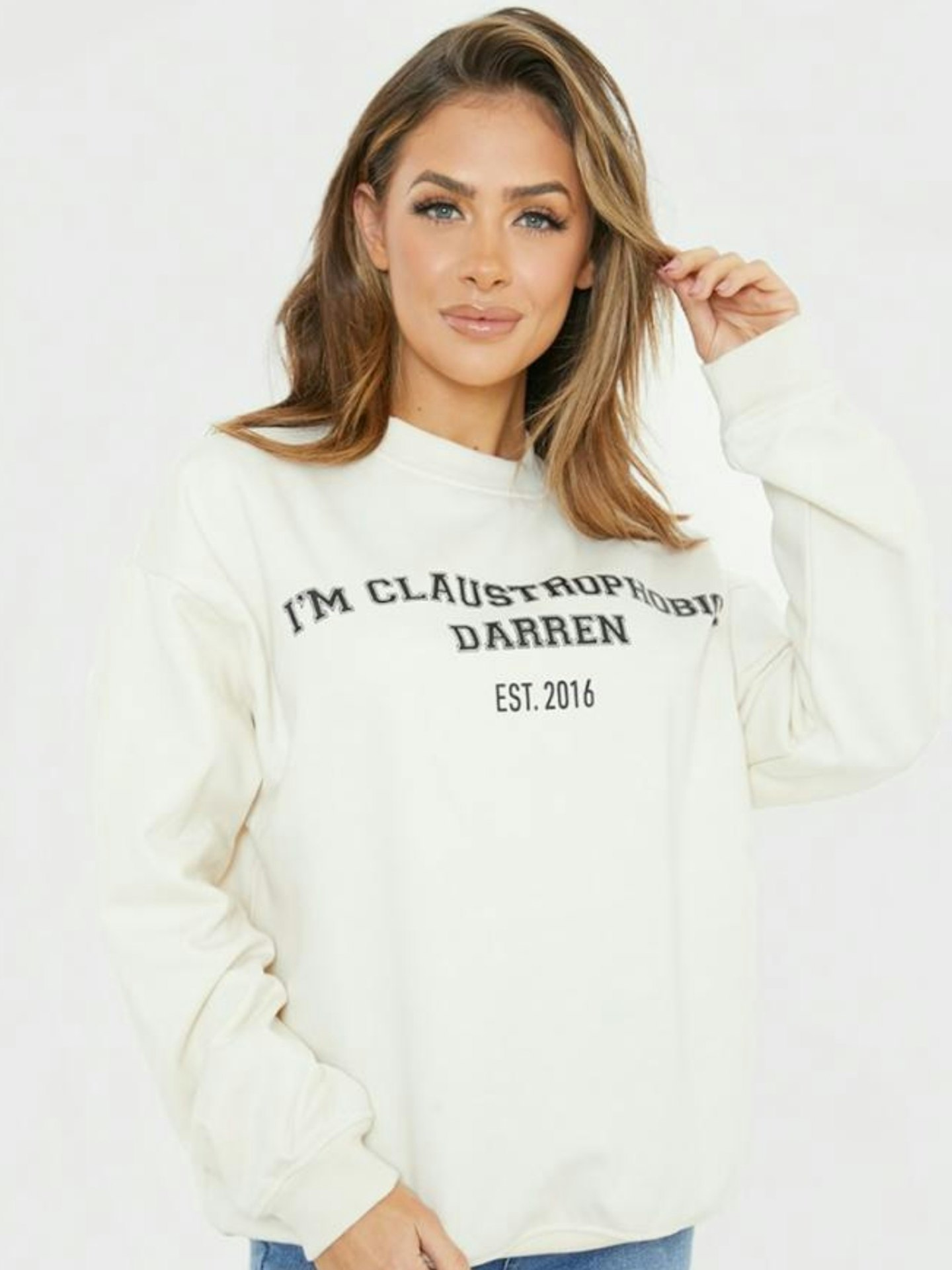 GEMMA COLLINS OFF WHITE CLAUSTROPHOBIC SWEAT