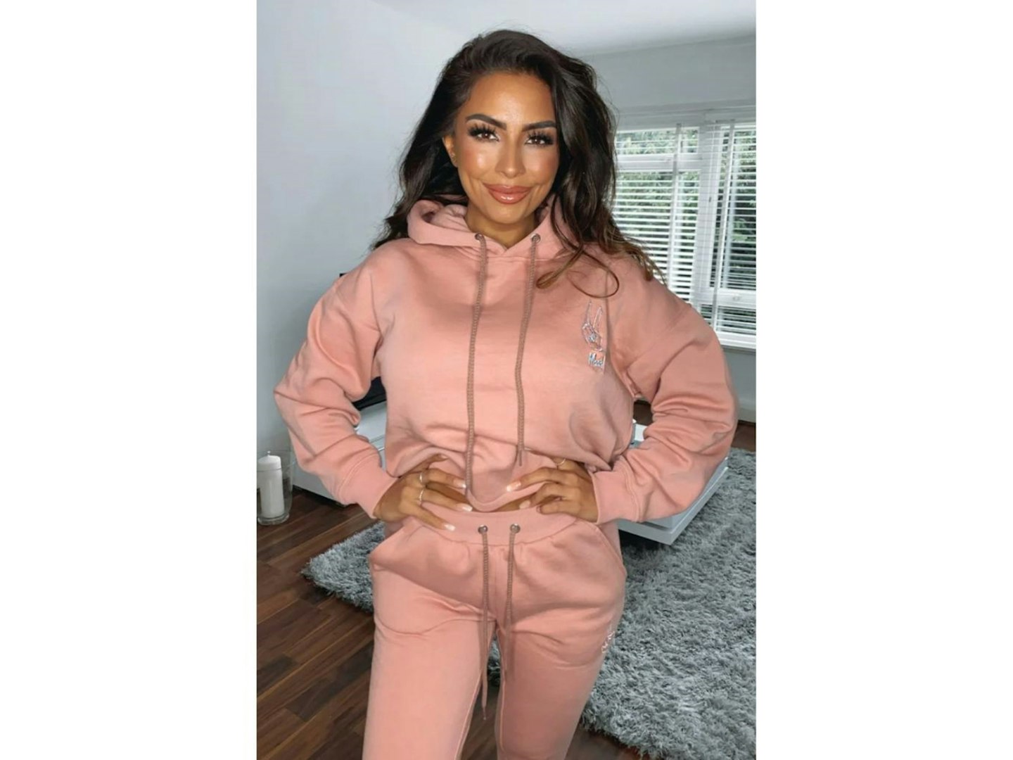 GEMMA COLLINS Pink Mood Embroidered Hoodie