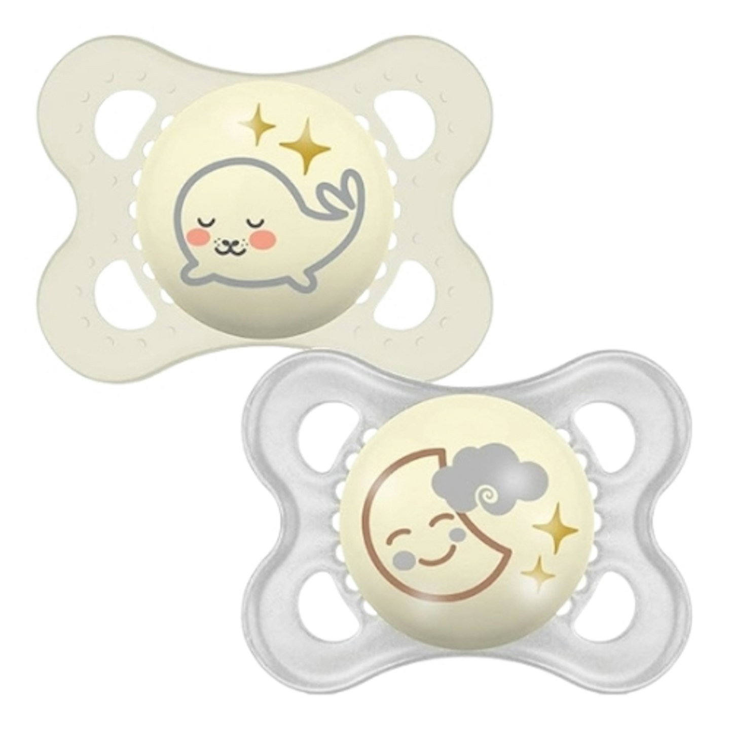 Glow in the Dark Baby Soothers with Self Sterilising Travel Case