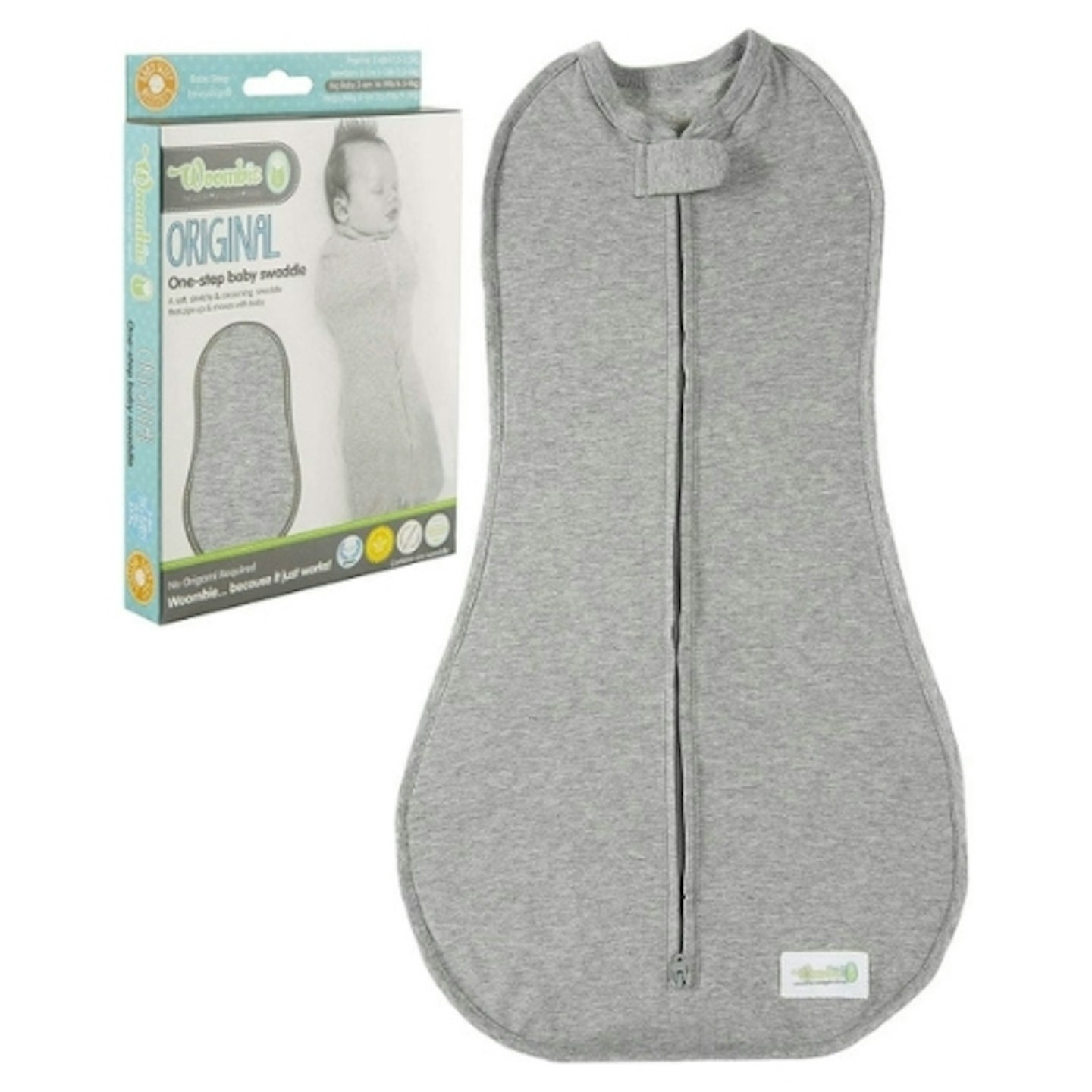 Woombie Original Swaddle Heathered Grey