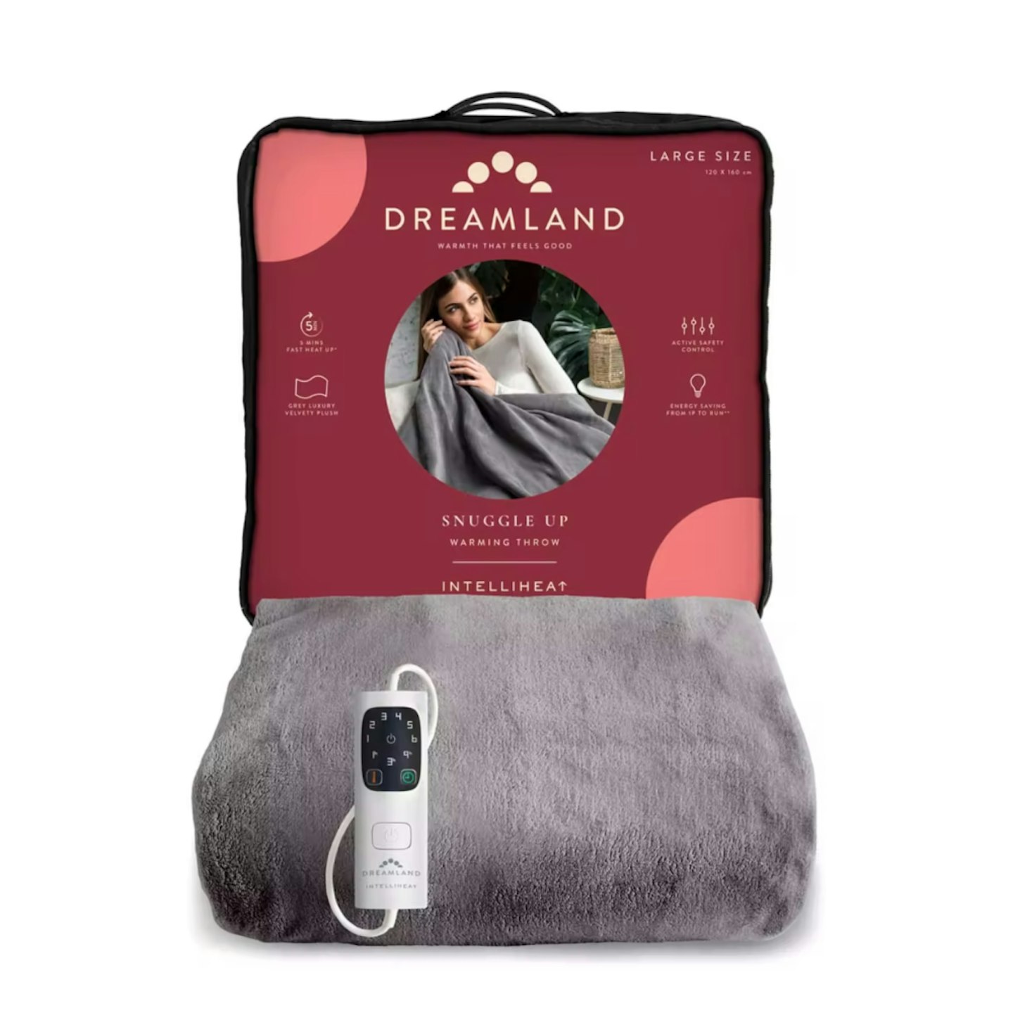 Boots Dreamland Intelliheat Warming Throw - Grey