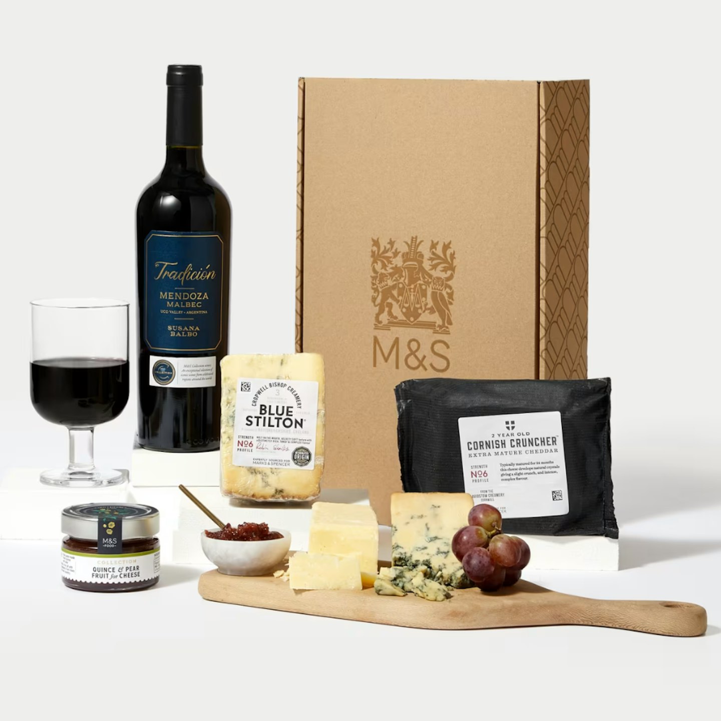 Marks & Spencer Red Wine & Cheese Gift Box