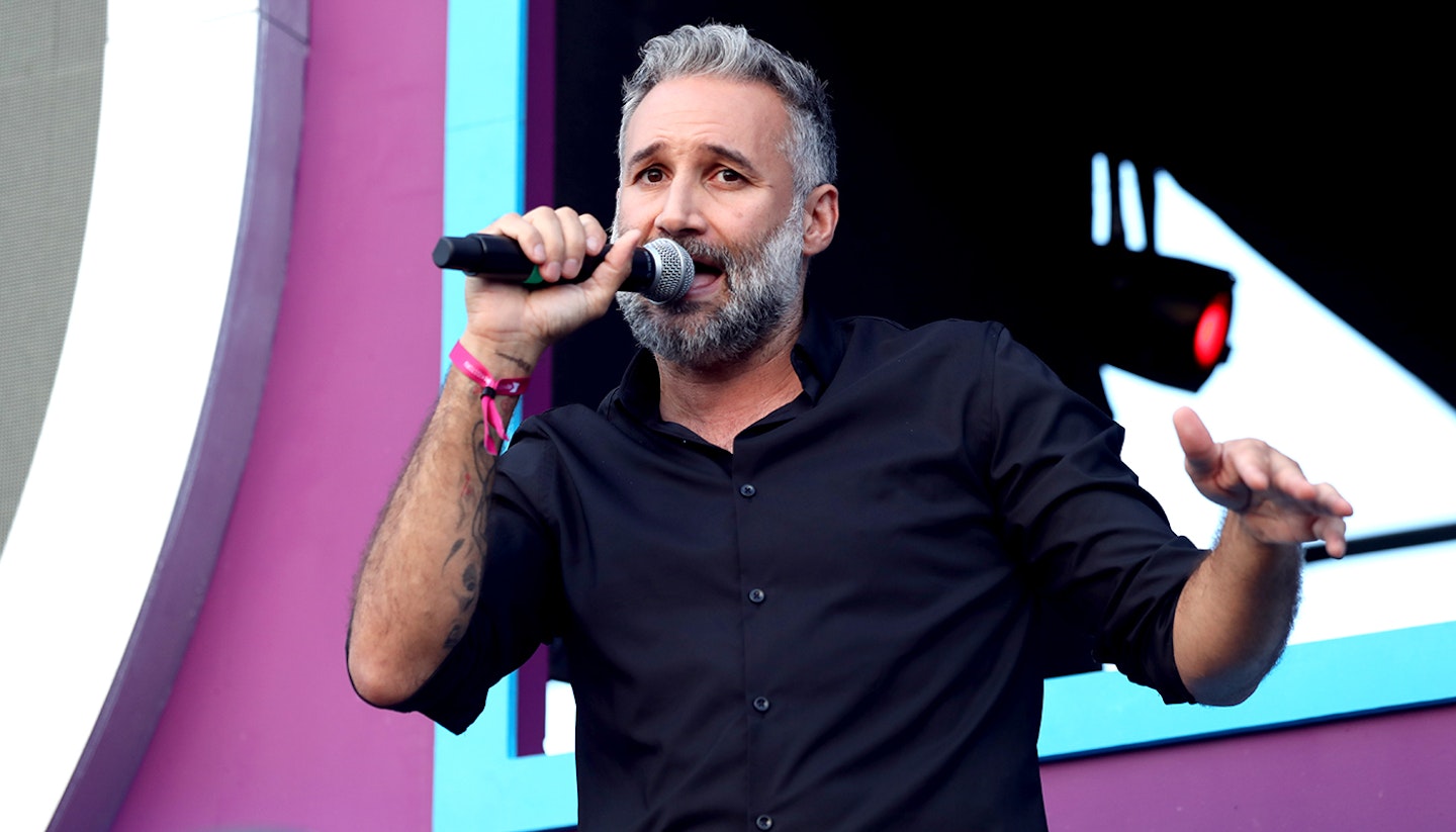 Dane Bowers on stage at Kisstory in 2021