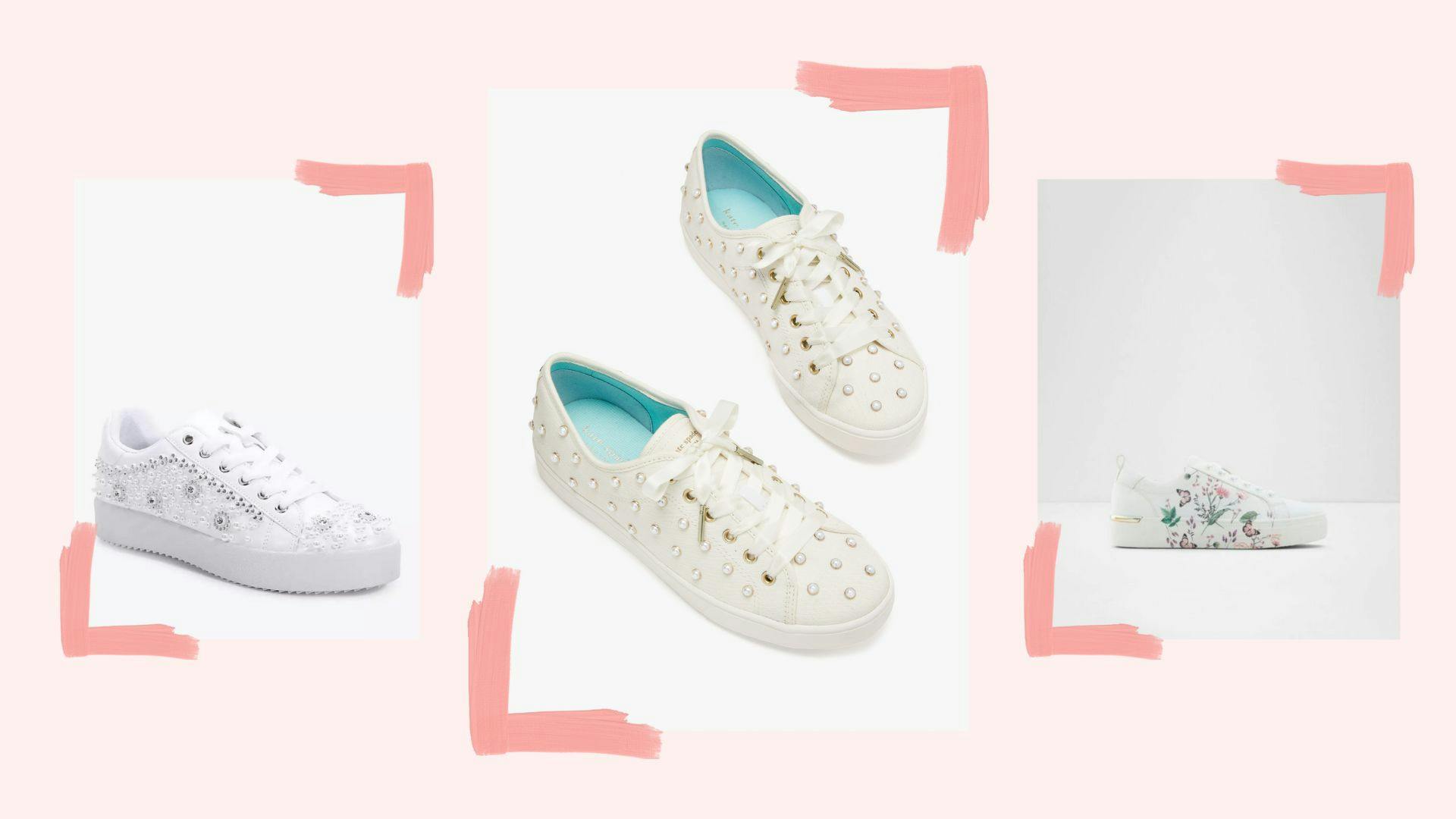 White bridal trainers hot sale