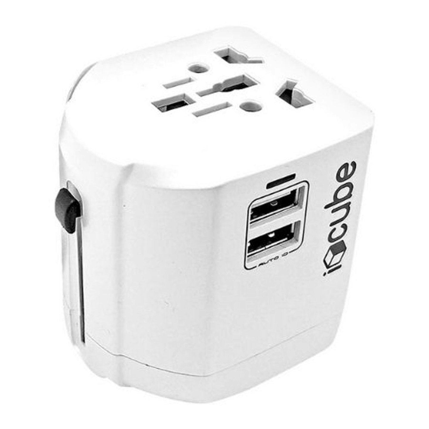 iBlockCube Worldwide Travel Plug Adapter with 2 USB 2.4A Charging Ports