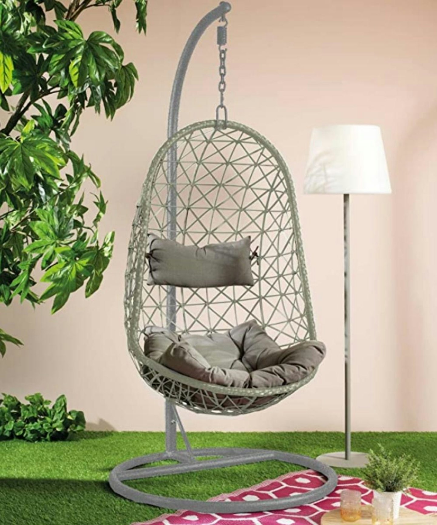 Dawsons Living Vienna Hanging Egg Chair (Grey)