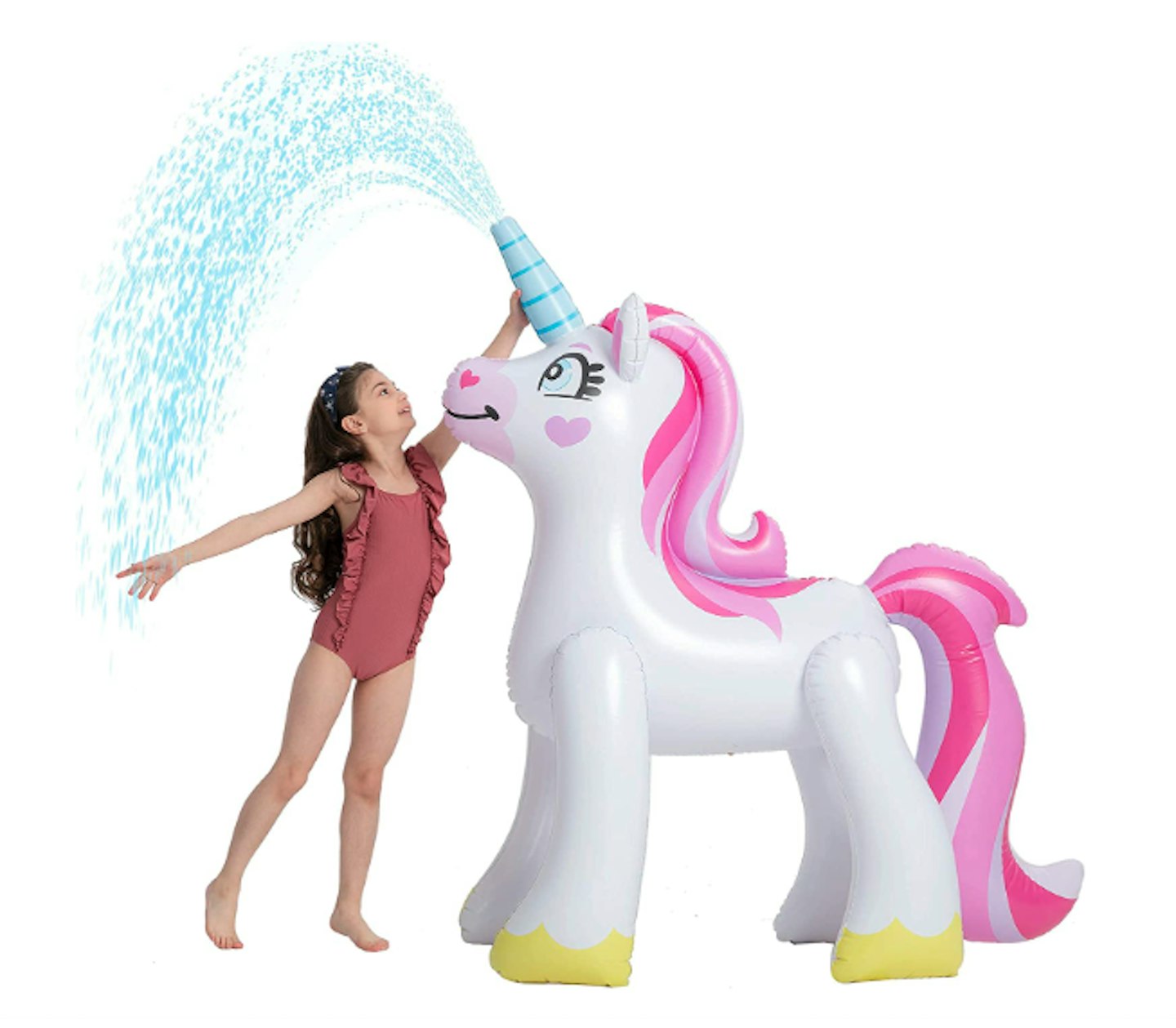 63” Inflatable Pink Unicorn Water Sprinkler