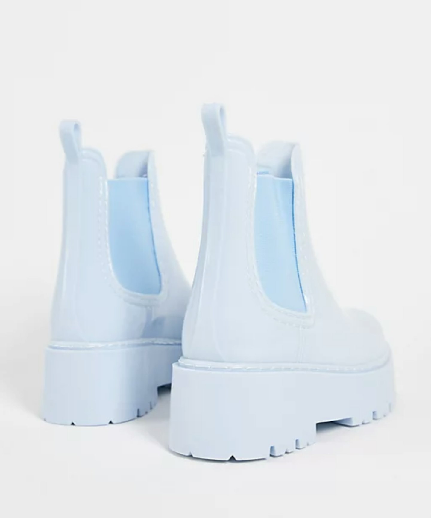 ASOS DESIGN Gadget Chunky Chelsea Wellies In Pastel Blue