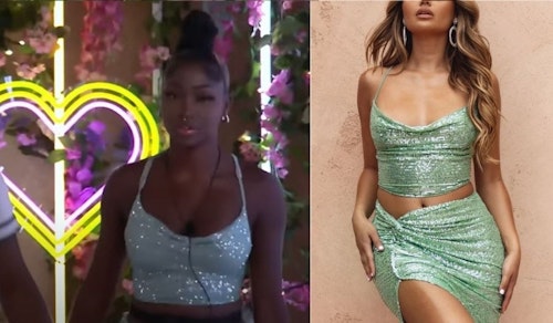 Indiyah's Green Sequin Dress