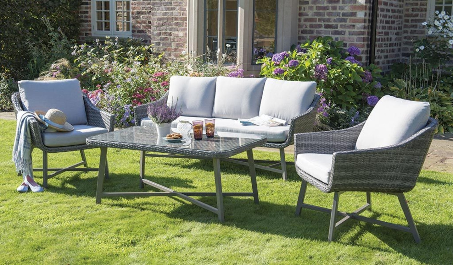 KETTLER LaMode 3-Seater Garden Lounging Sofa with Cushions