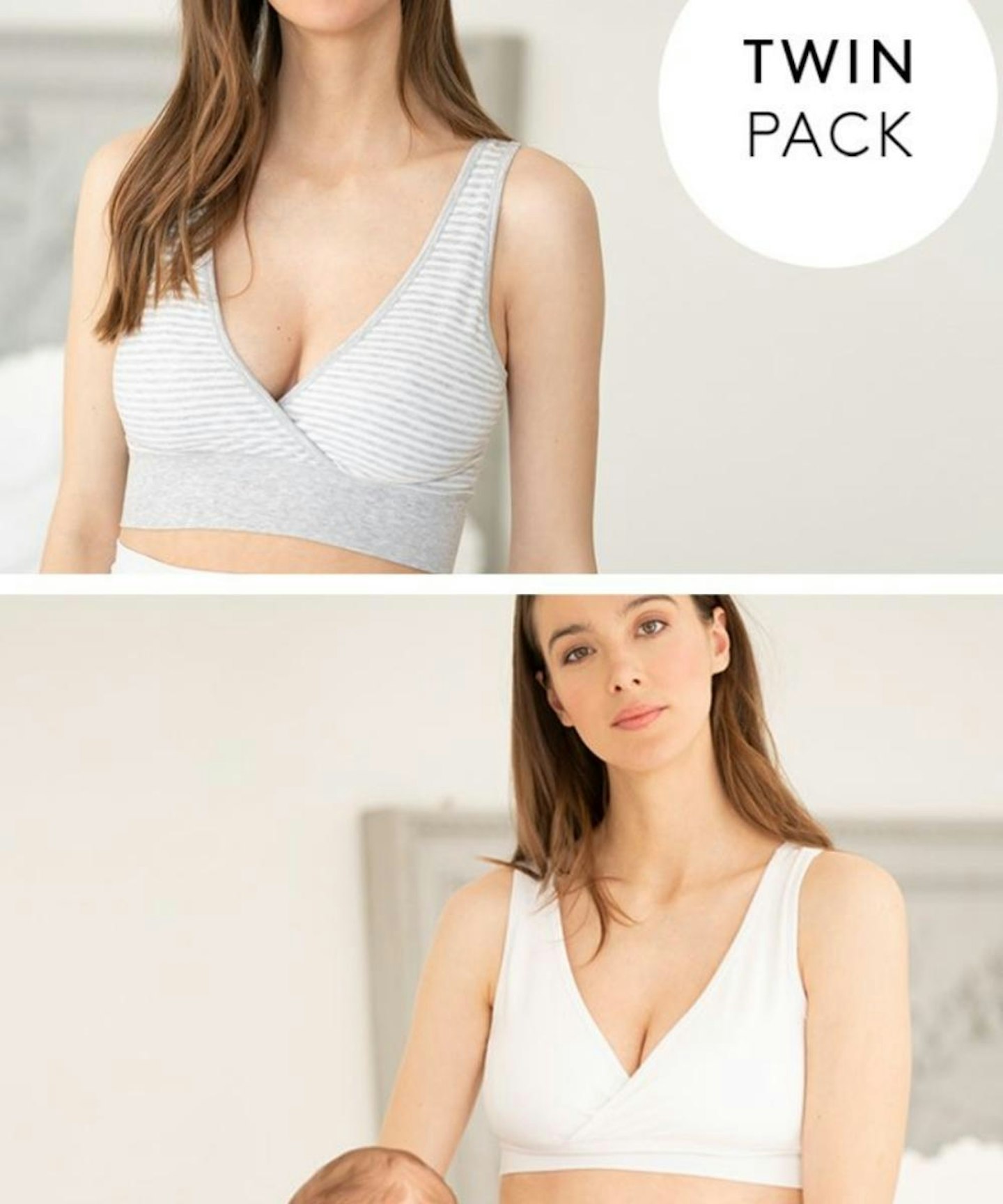 Bamboo Maternity & Breastfeeding Sleep Bras (Twin Pack)