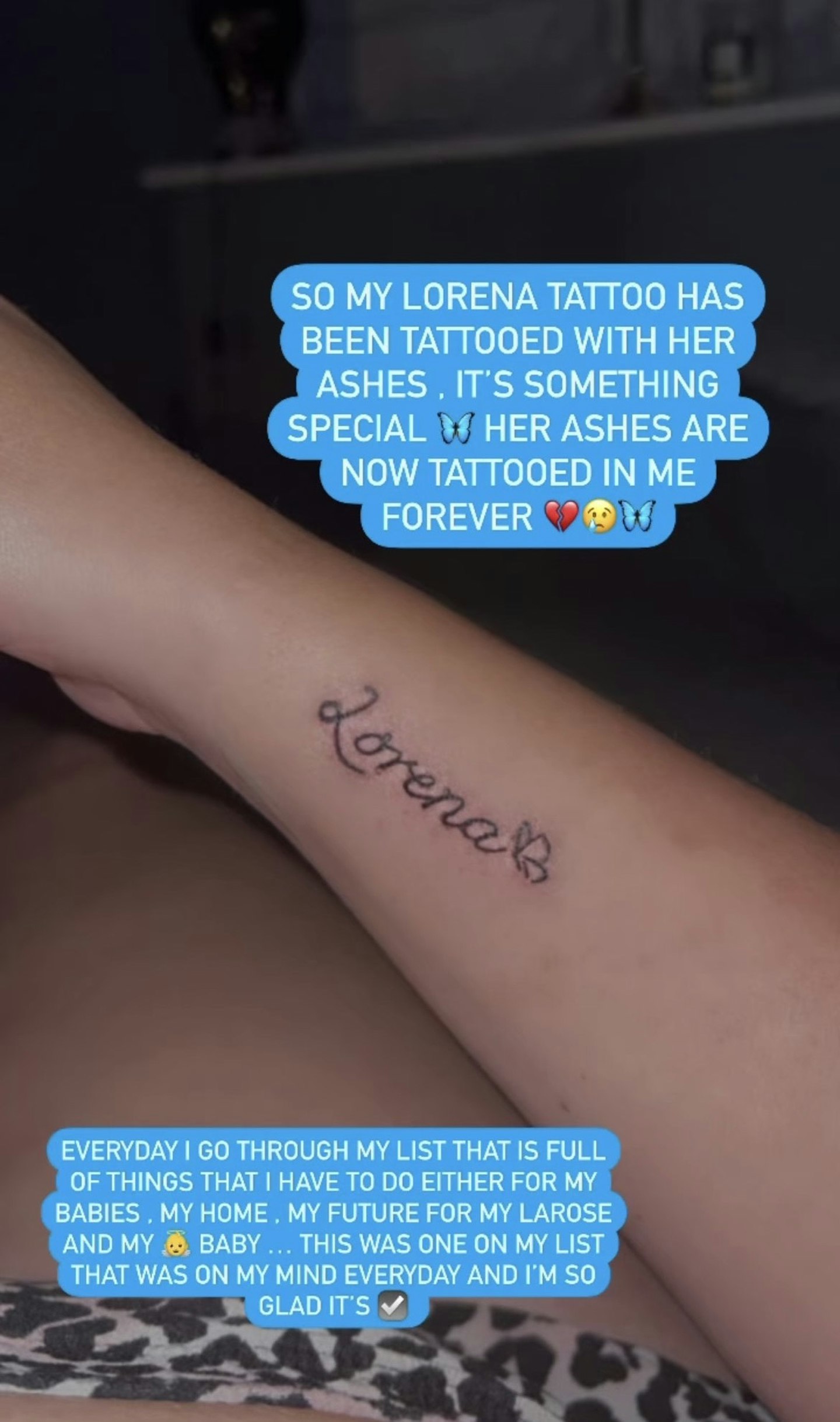 lauren goodger tattoo lorena