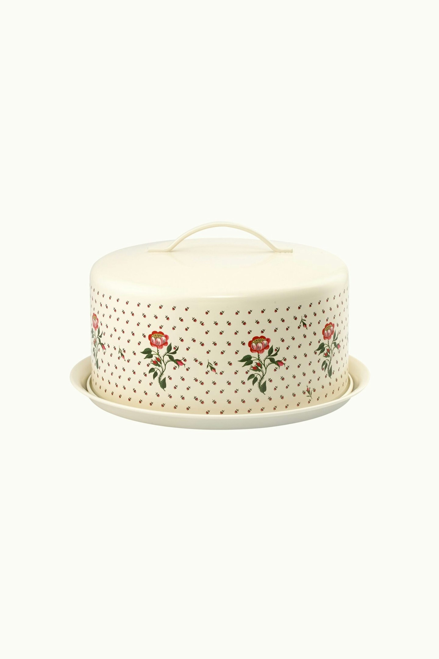Beige Floral Cake Tin Cover