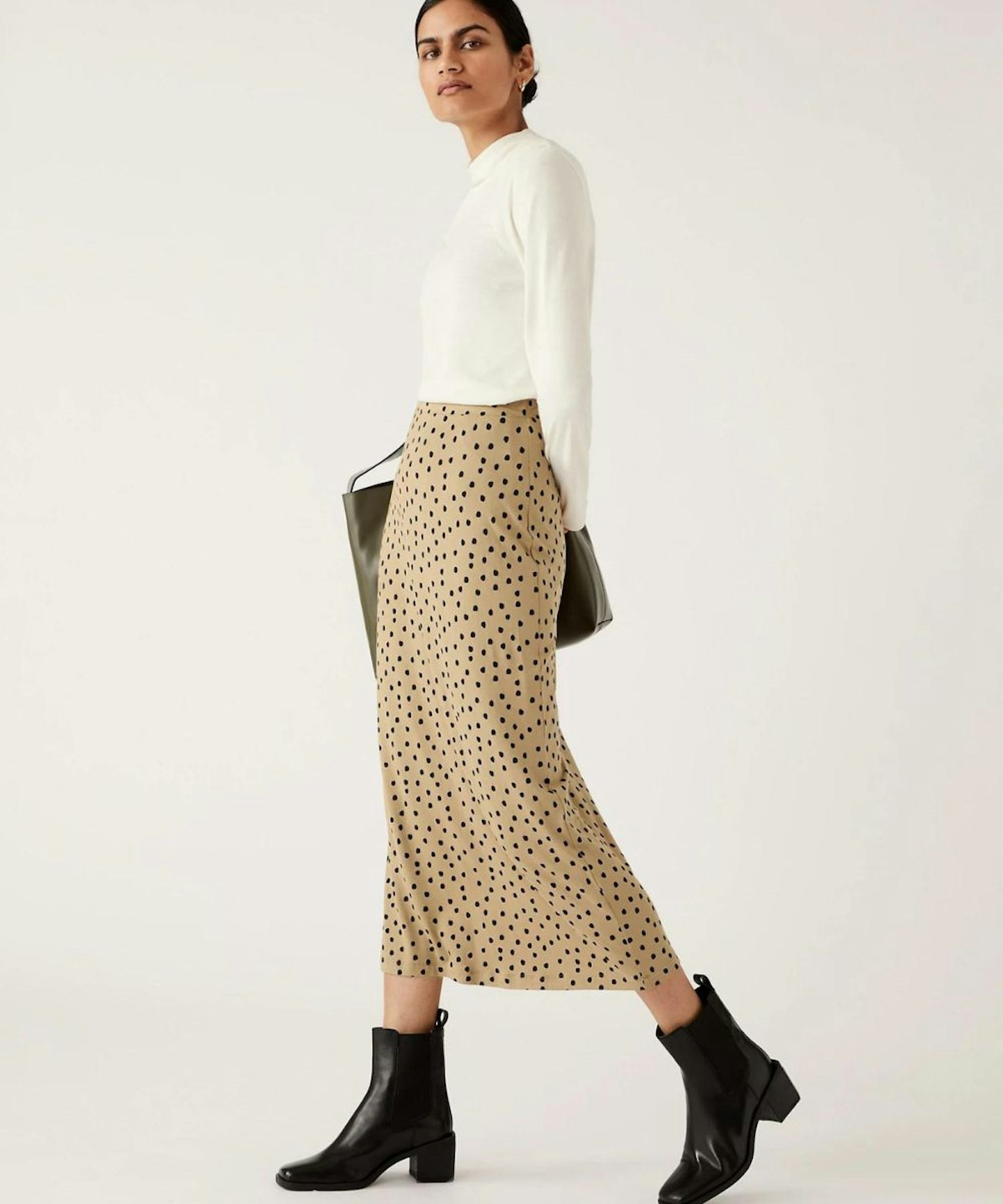 Jersey Animal Print Maxi A-Line Skirt