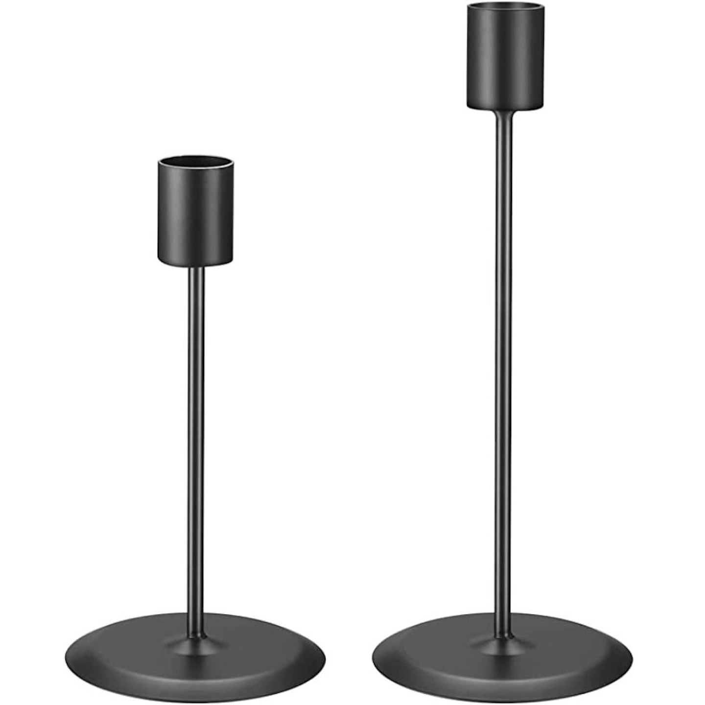 Two Black Candlestick Holders