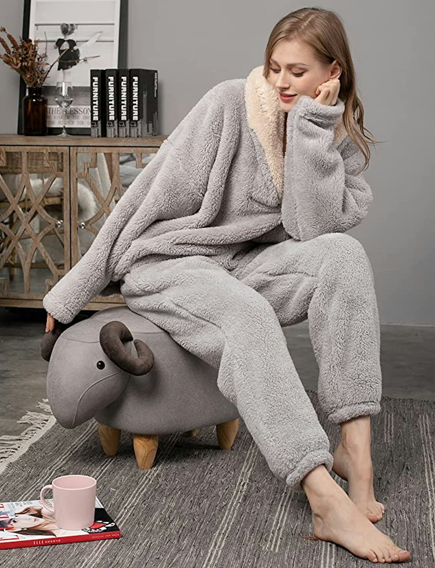 ZAPZEAL Fluffy Women's Pyjama Set