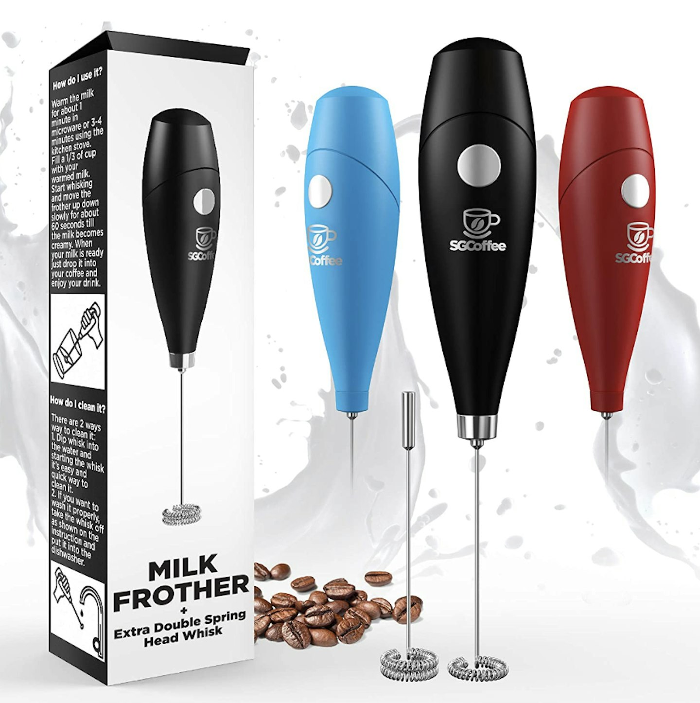 Milk Frother - Coffee Frother Electric Whisk