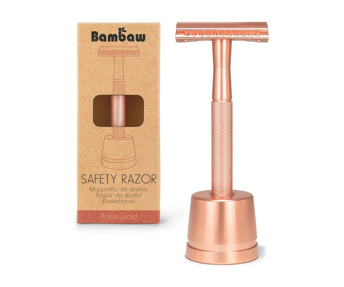 Bambaw Metal Razor for Women with Safety Razor Stand