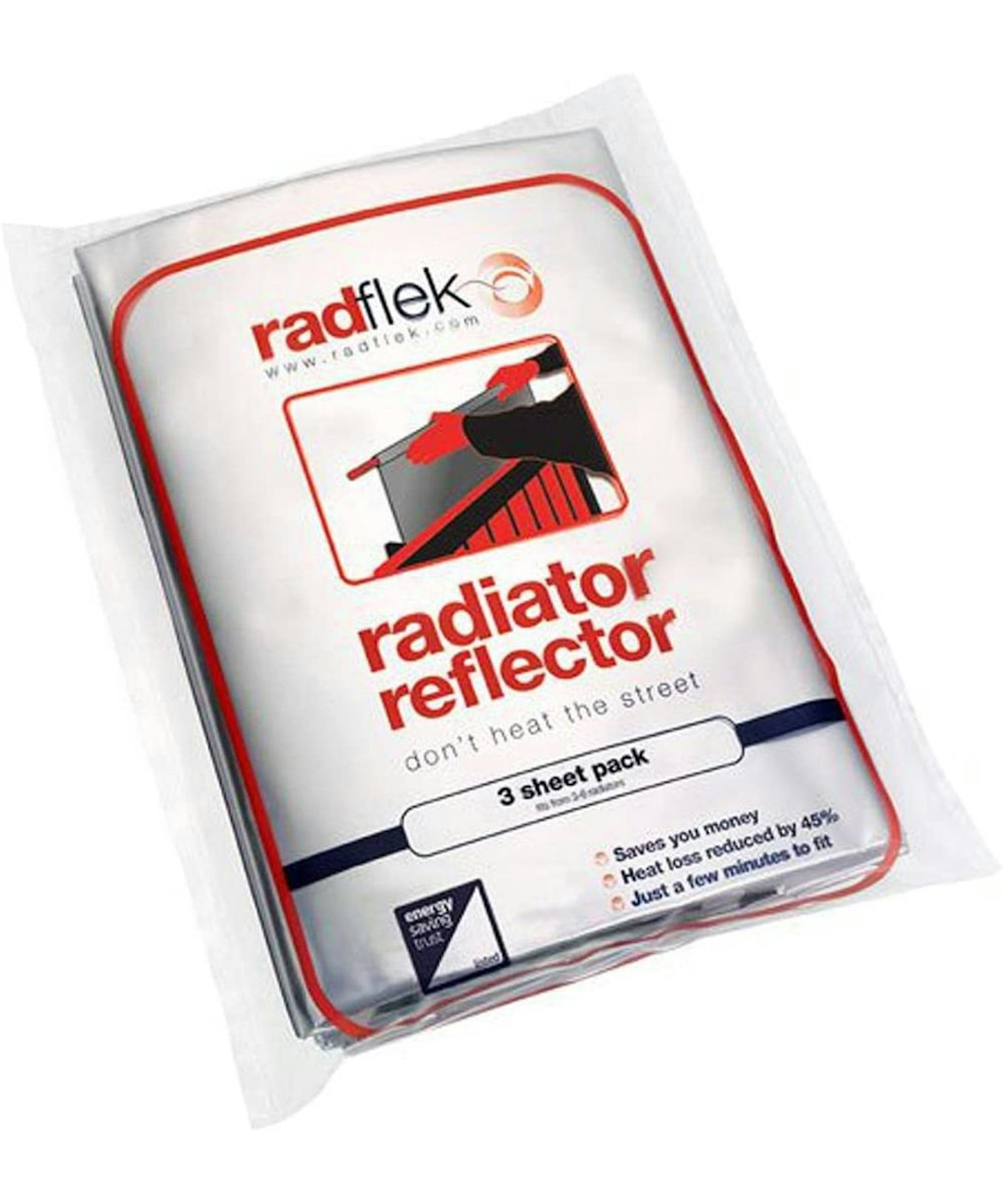 Radflek 3-Pack Insulation, Silver, 3 Sheets