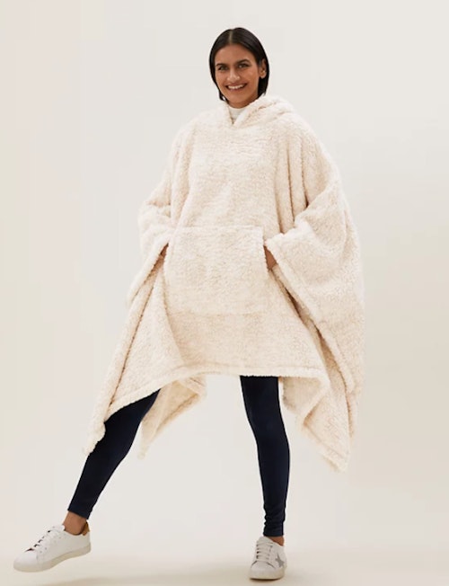 Teddy Fleece Adults' Hooded Blanket